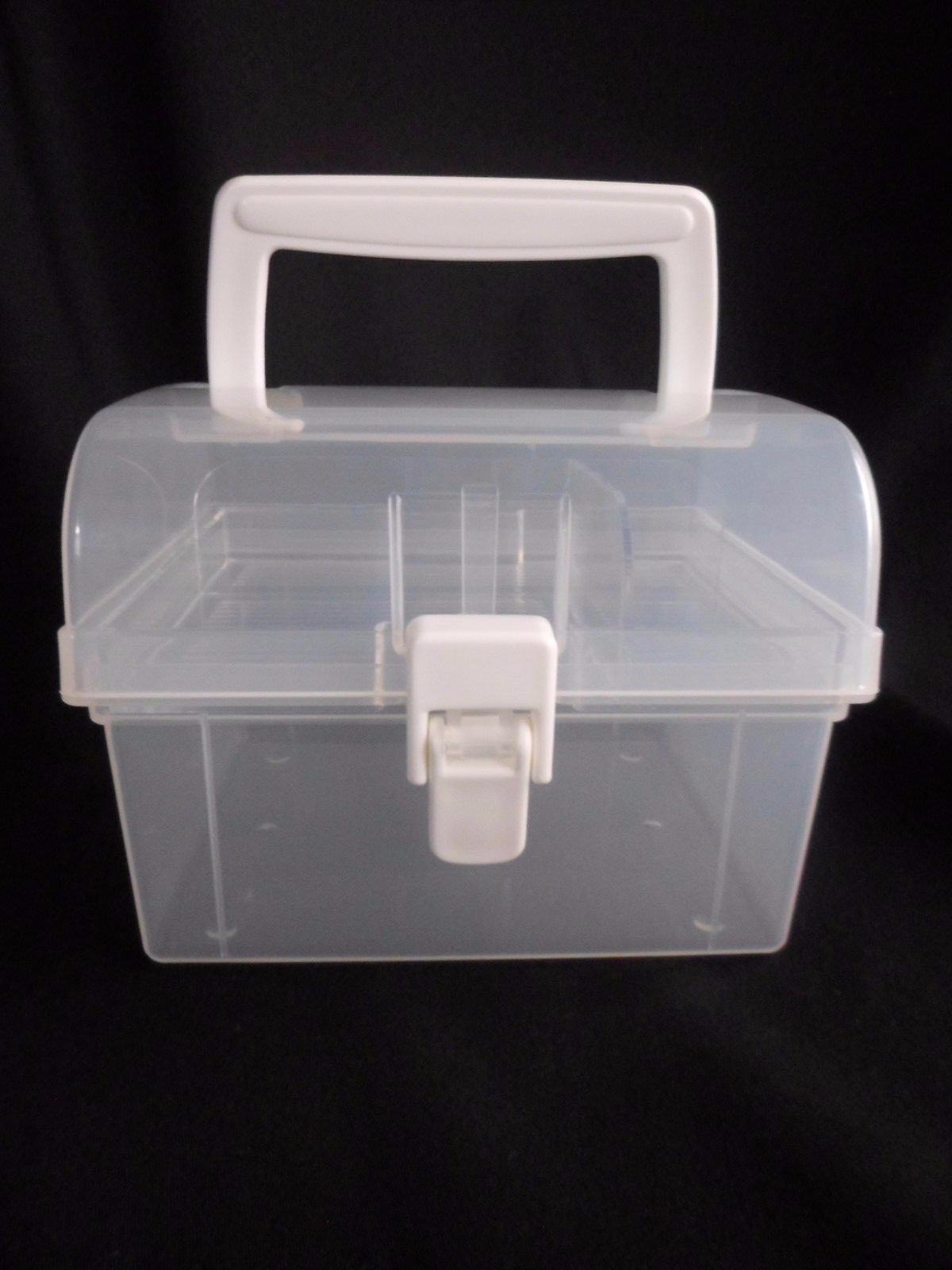 Storage Case Crafts Jewelry Make Up Organizer Small Clear 1 Removable Tray