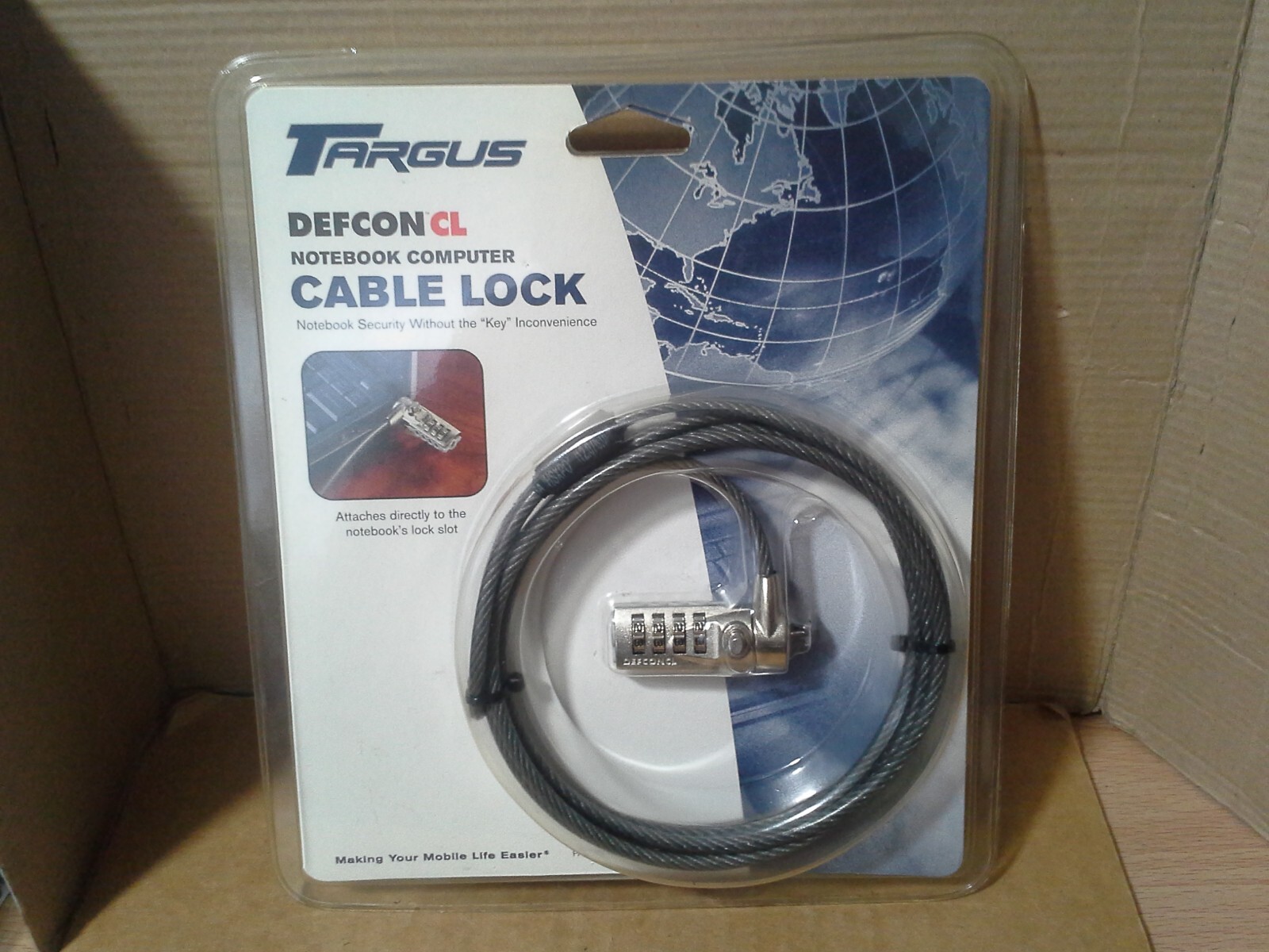 Targus Defcon CL Laptop Cable Lock PA410U  Combination Lock 6.5 ft. New Sealed