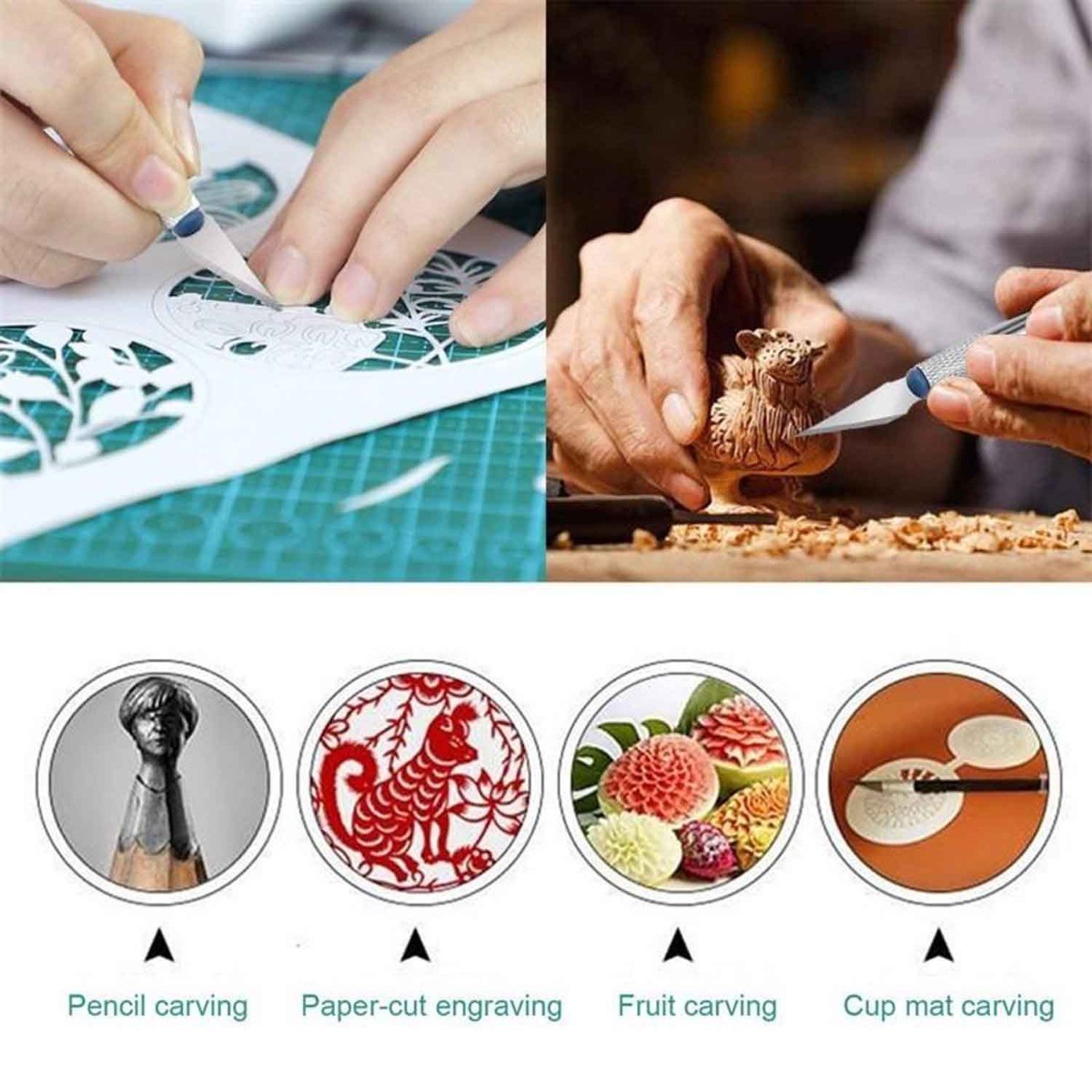 13Pcs Metal Carving Knife Set