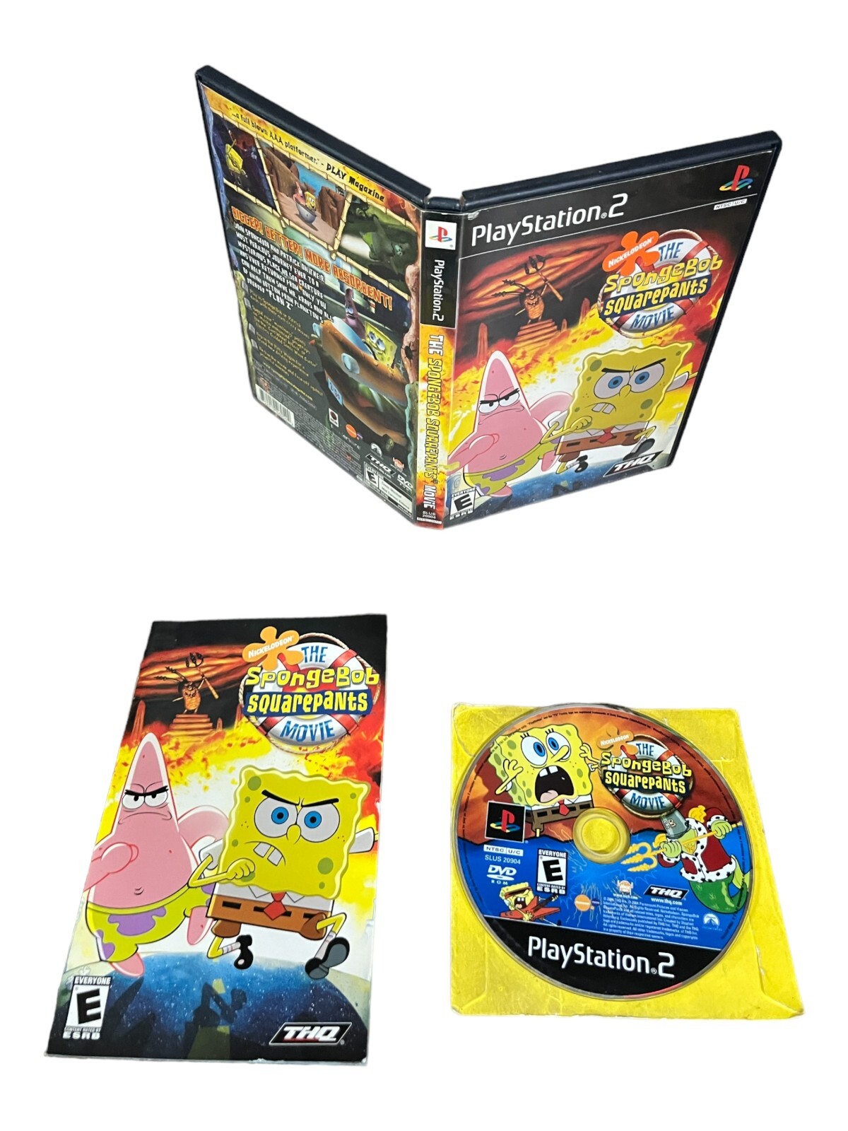 Sony PlayStation 2 PS2 CIB COMPLETE TESTED SpongeBob SquarePants Movie BL