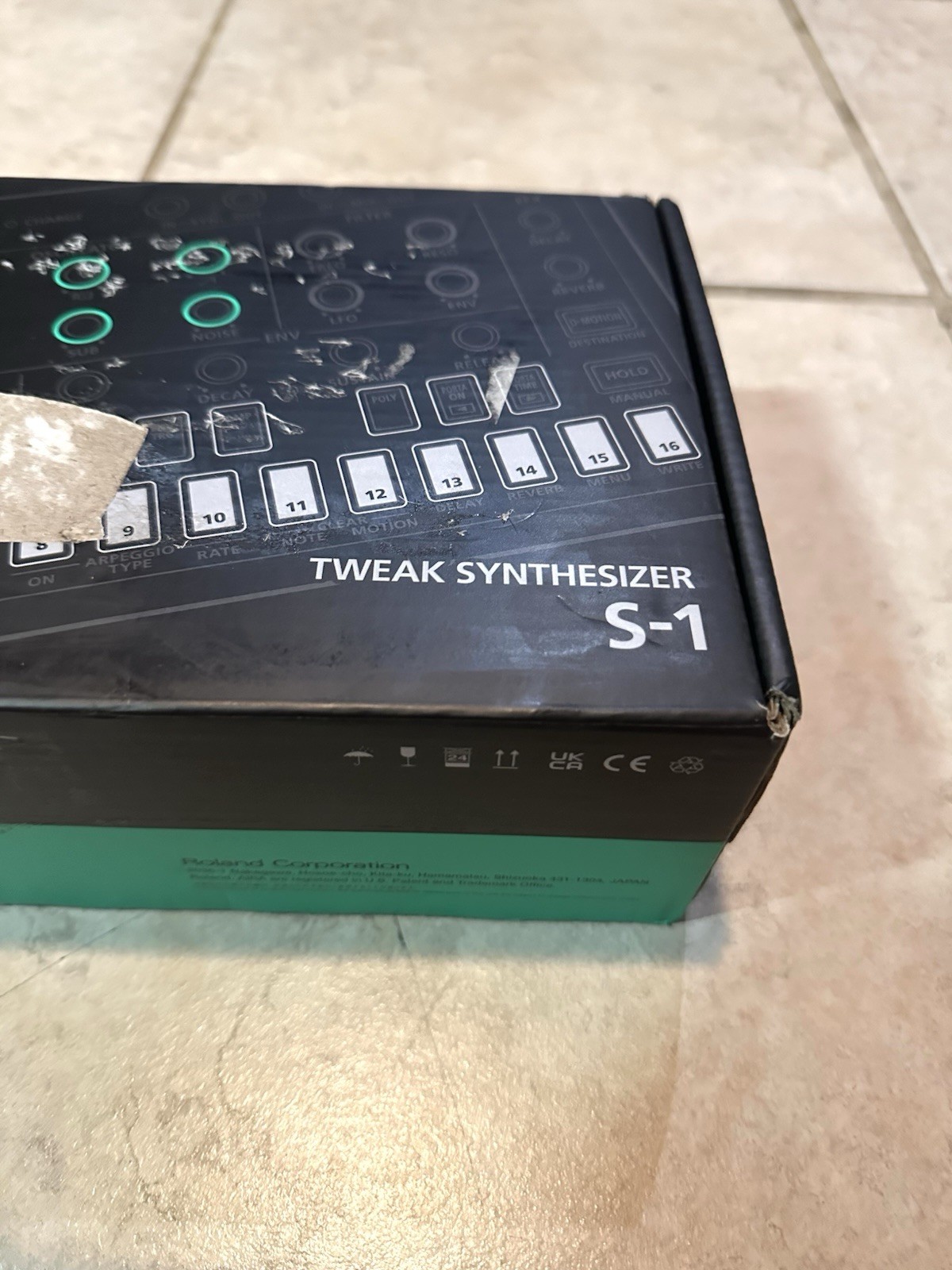 Roland S-1 Tweak Synth EMPTY BOX with Inserts