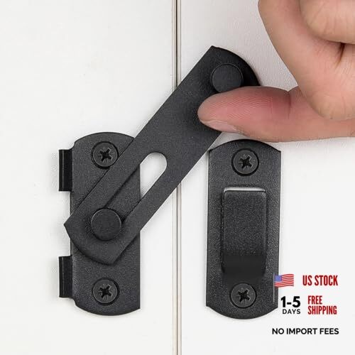 INIRET Packs Barn Door Latches，.75” x.0” Matte Black 2 Small_Matte Black