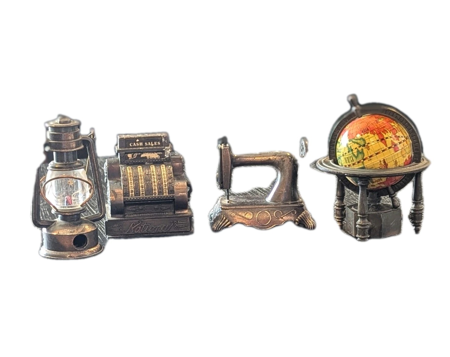 Lot of 4 VTG Mini Die-Cast Pencil Sharpeners Made in Hong Kong GUC