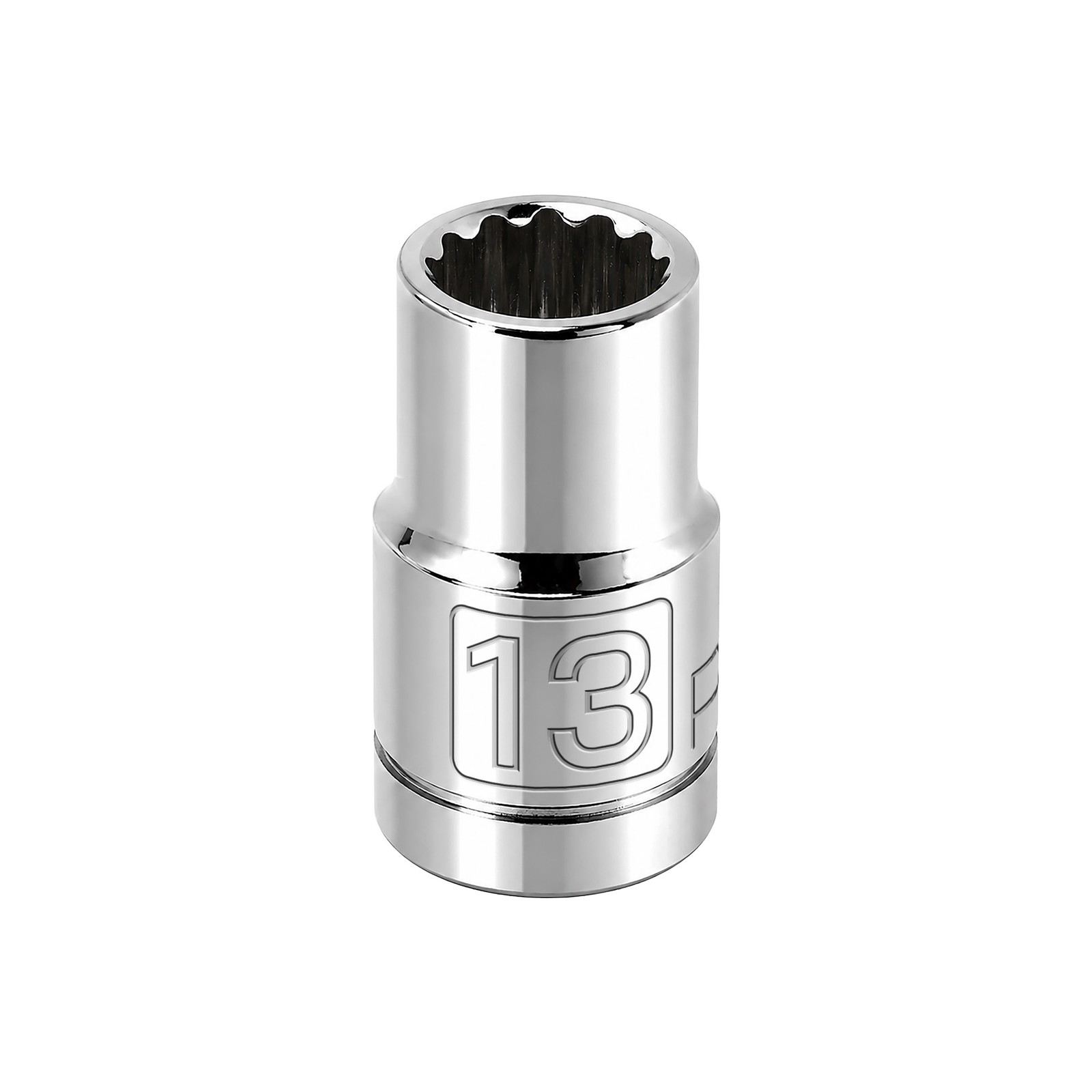 Powerbuilt 1/2 Inch Drive x 13 MM 12 Point Shallow Socket - 642032