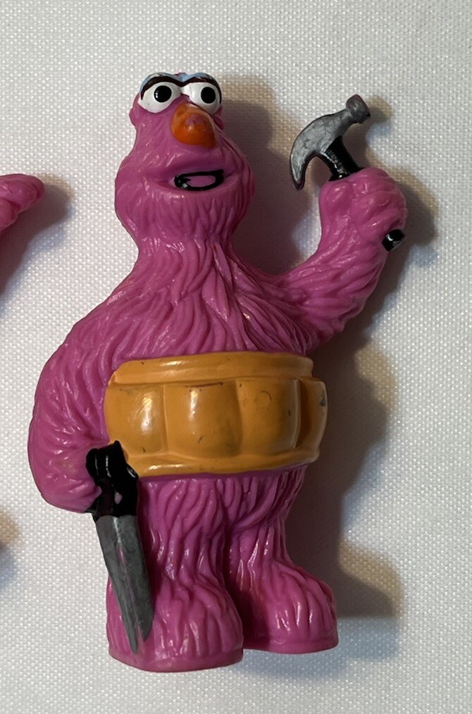Vintage Sesame Street Muppets Telly Monster PVC Figure Applause 1988
