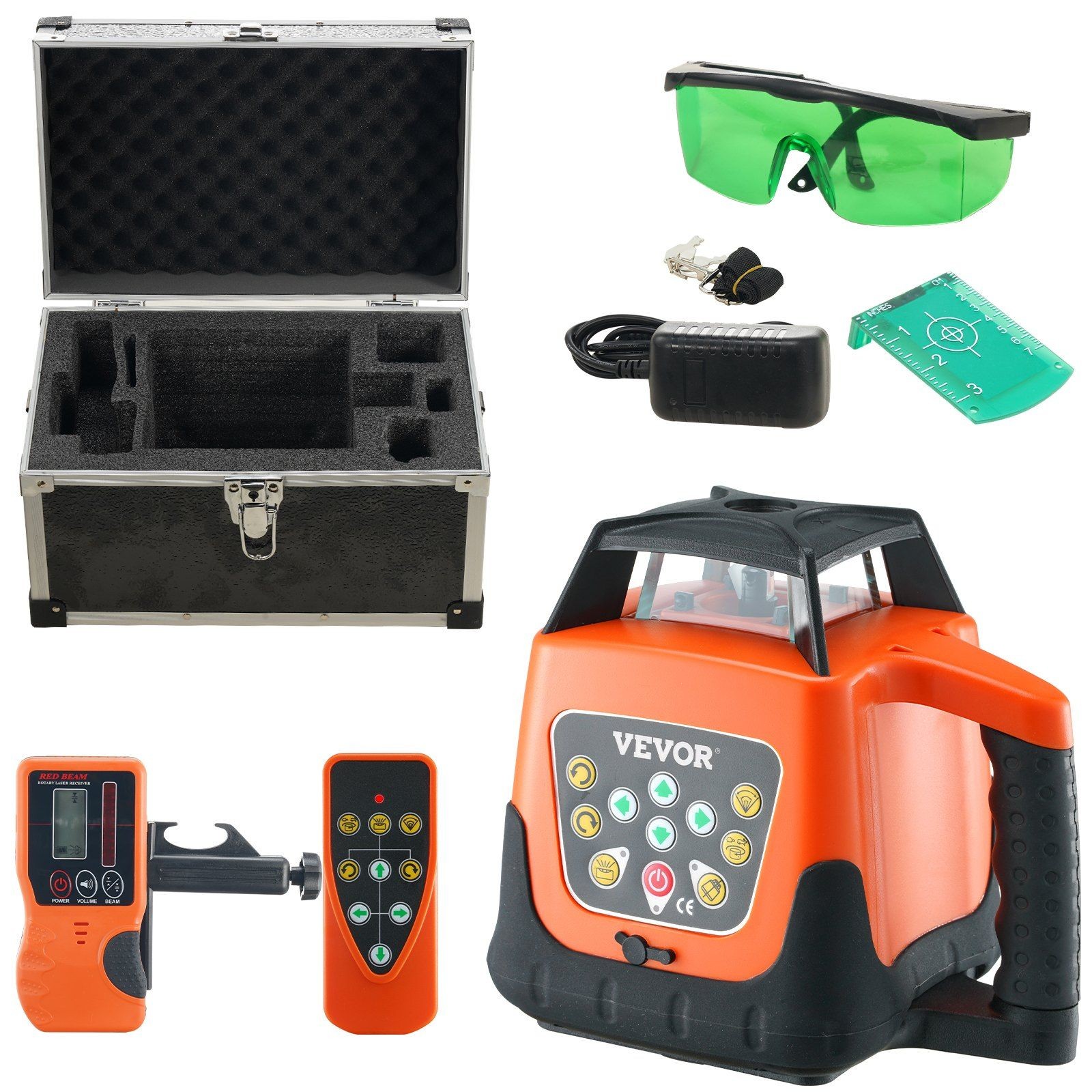 360° Scanning Laser Level 2000ft, Green Light, Remote Operated
