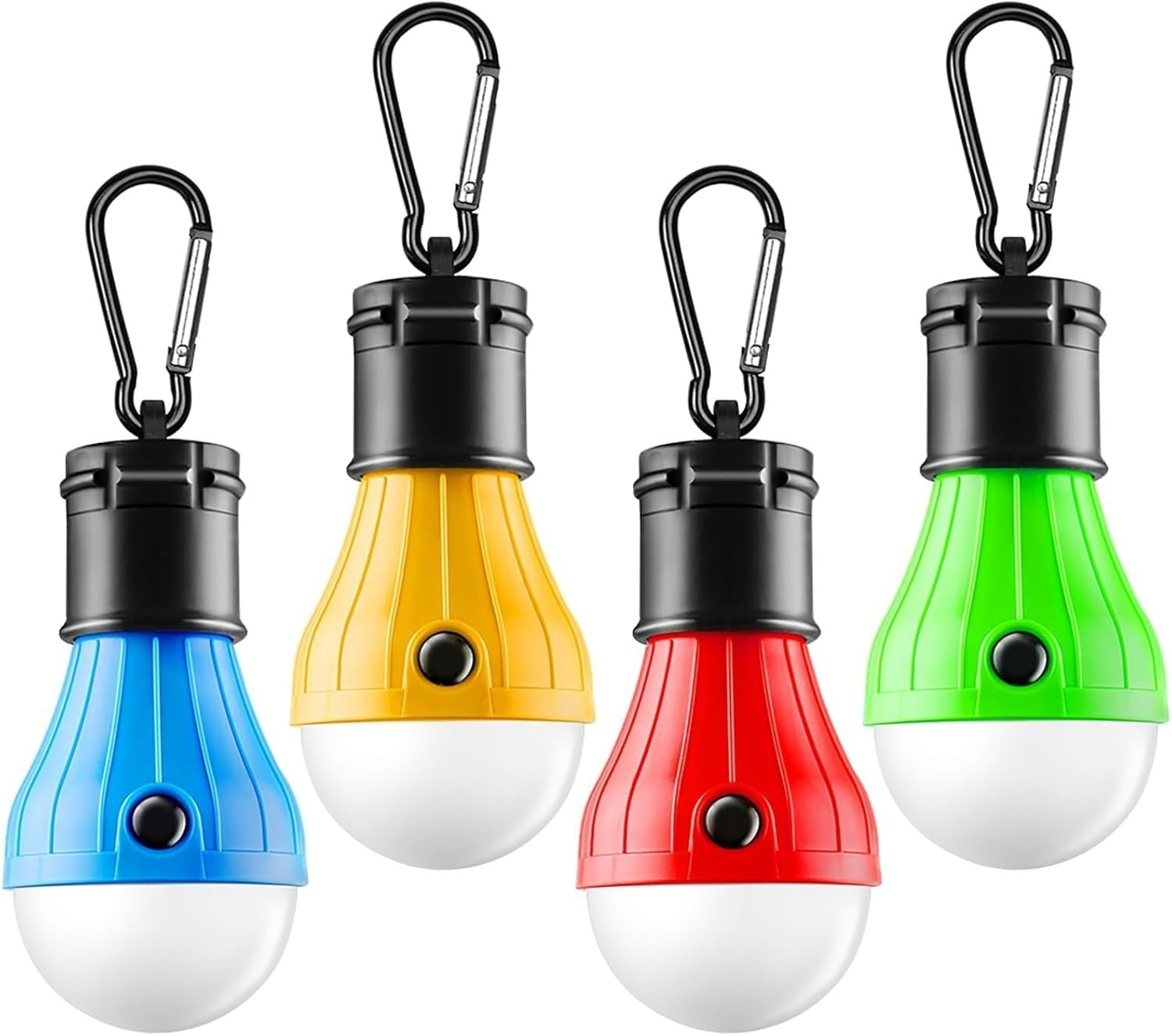 4 Pack Portable Camping LED Tent Lamp Clip Hook Emergency Light Bulb for Hiking