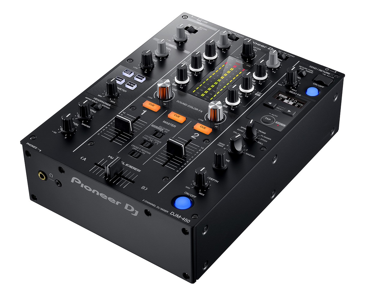 Pioneer DJ DJM-450 Compact Two-Channel DJ Mixer DJM450 Black PROAUDIOSTAR