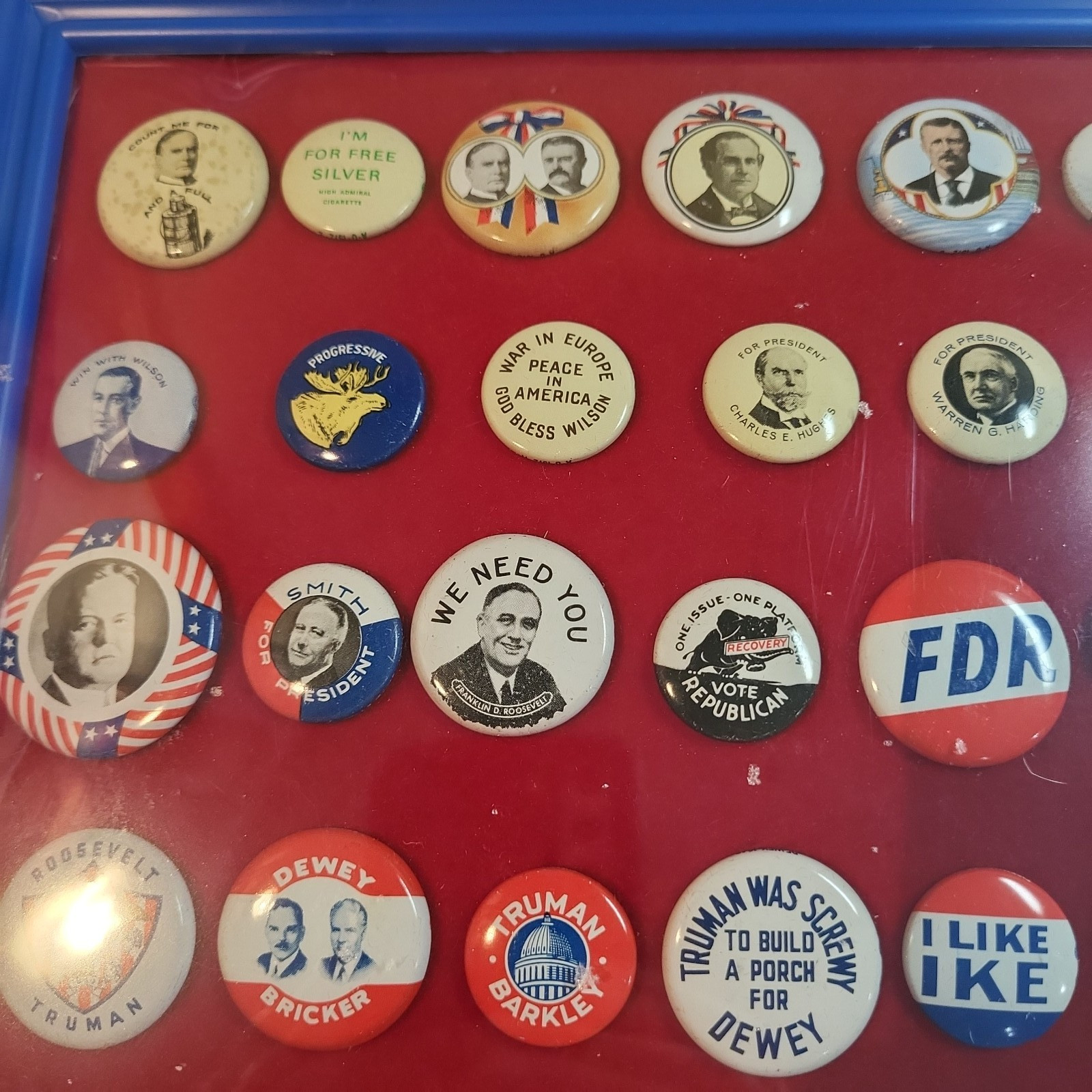 SET OF 38 PRESIDENTAL CAMPAIGN PINS BUTTONS 1972 AMOCO OIL REPRODUCTION
