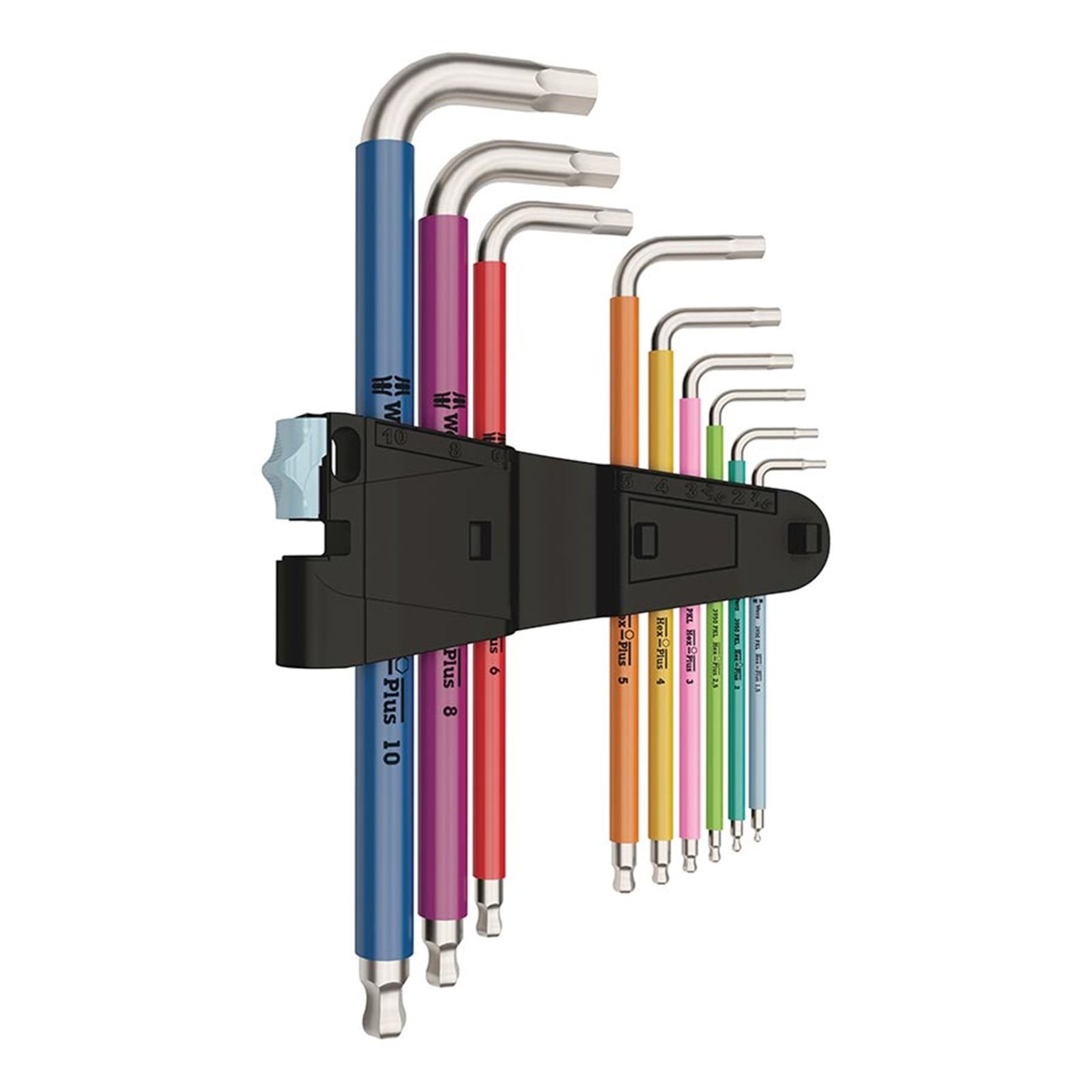 Wera 3950 SPKL Hex Wrench Multicolor Long Arm Hex Set - 9-Pieces 05022669001