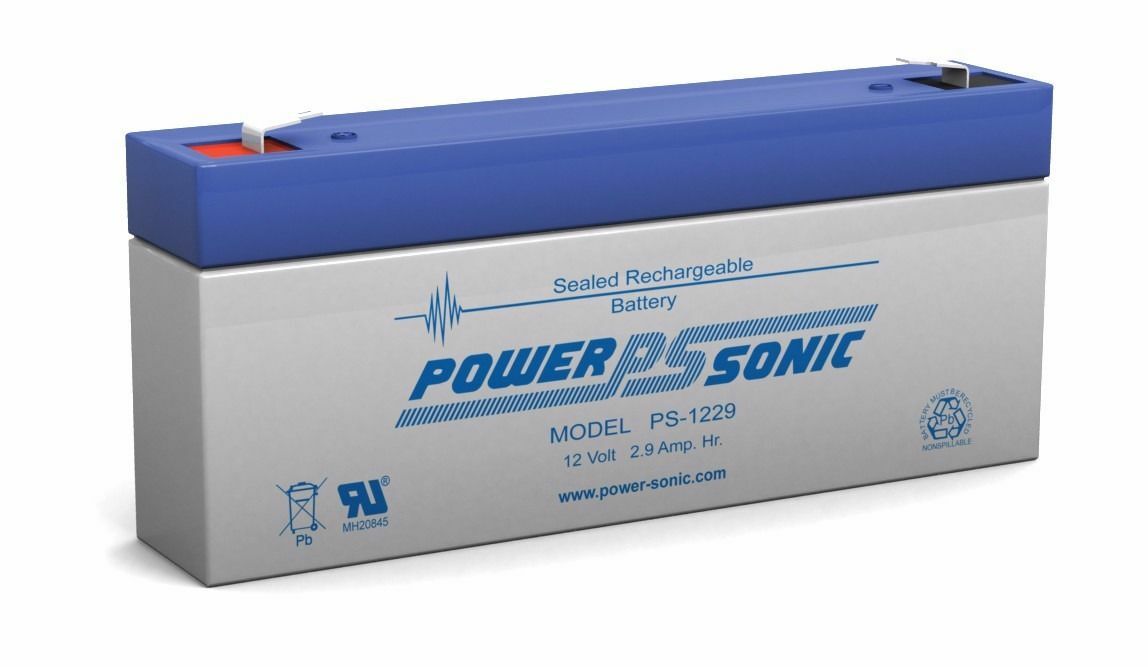 Power-Sonic PS-1229 Battery, 12V 2.9AH AGM