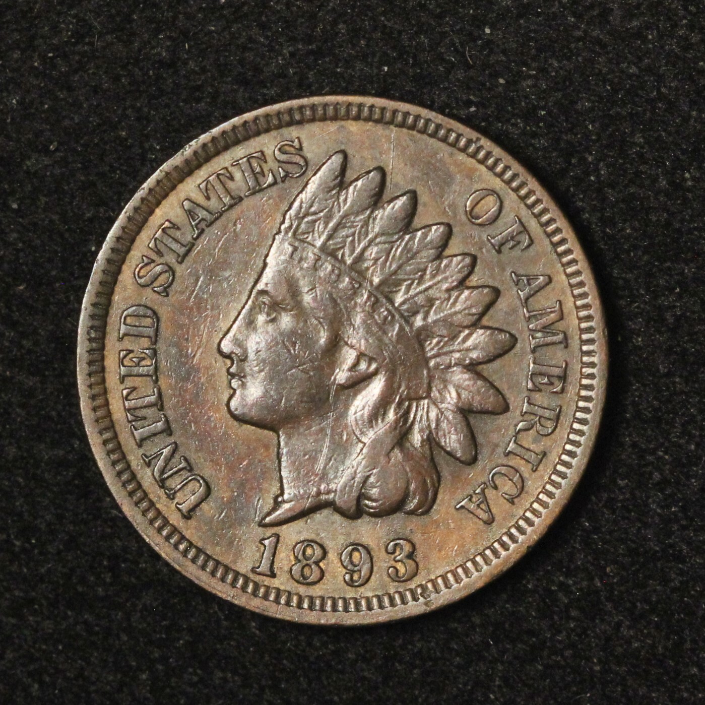 1893 1c Indian Head Cent - Free Shipping USA