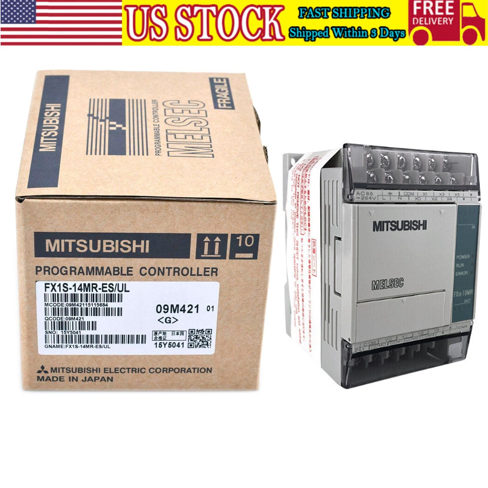New In Box MITSUBISHI FX1S-14MR-ES/UL (FX1S14MRESUL) Programmable Controller