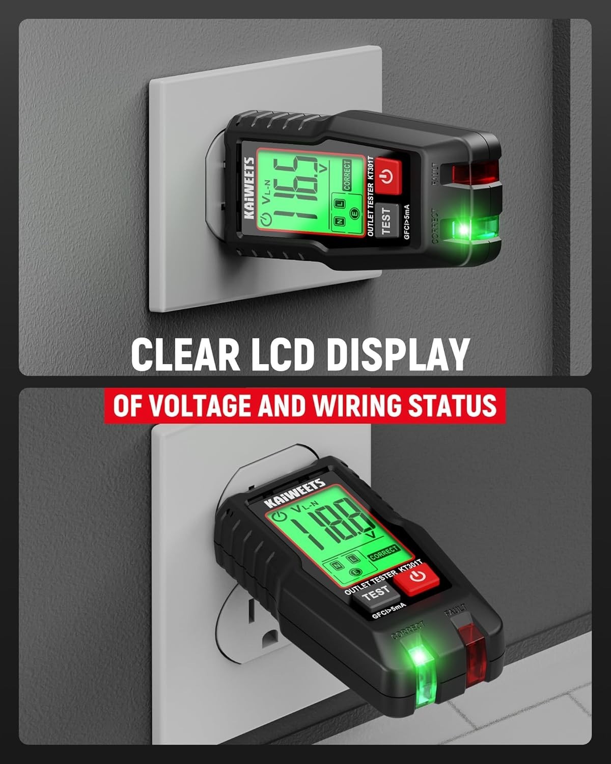 Electrical Kit , Digital Multimeter, Smart Non-Contact Voltage Tester & GFCI...