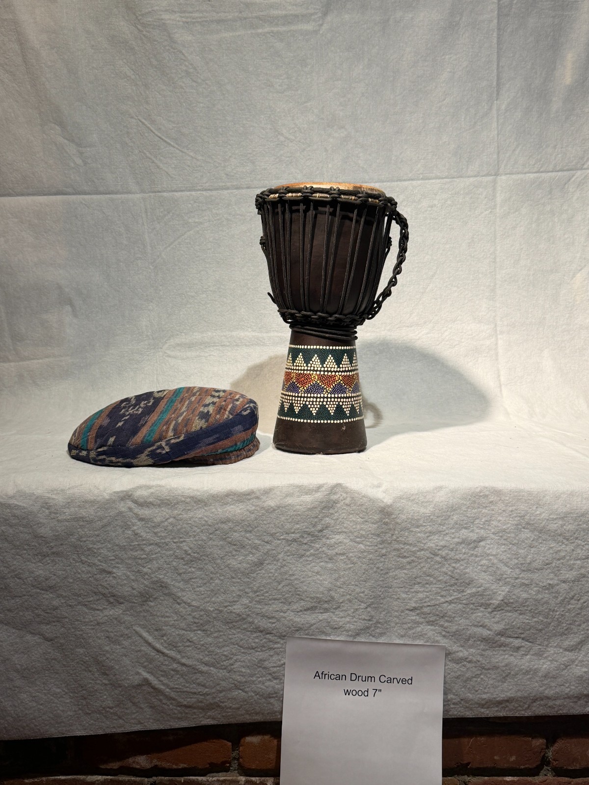 DJEMBE drum” traditional West African drum material wood