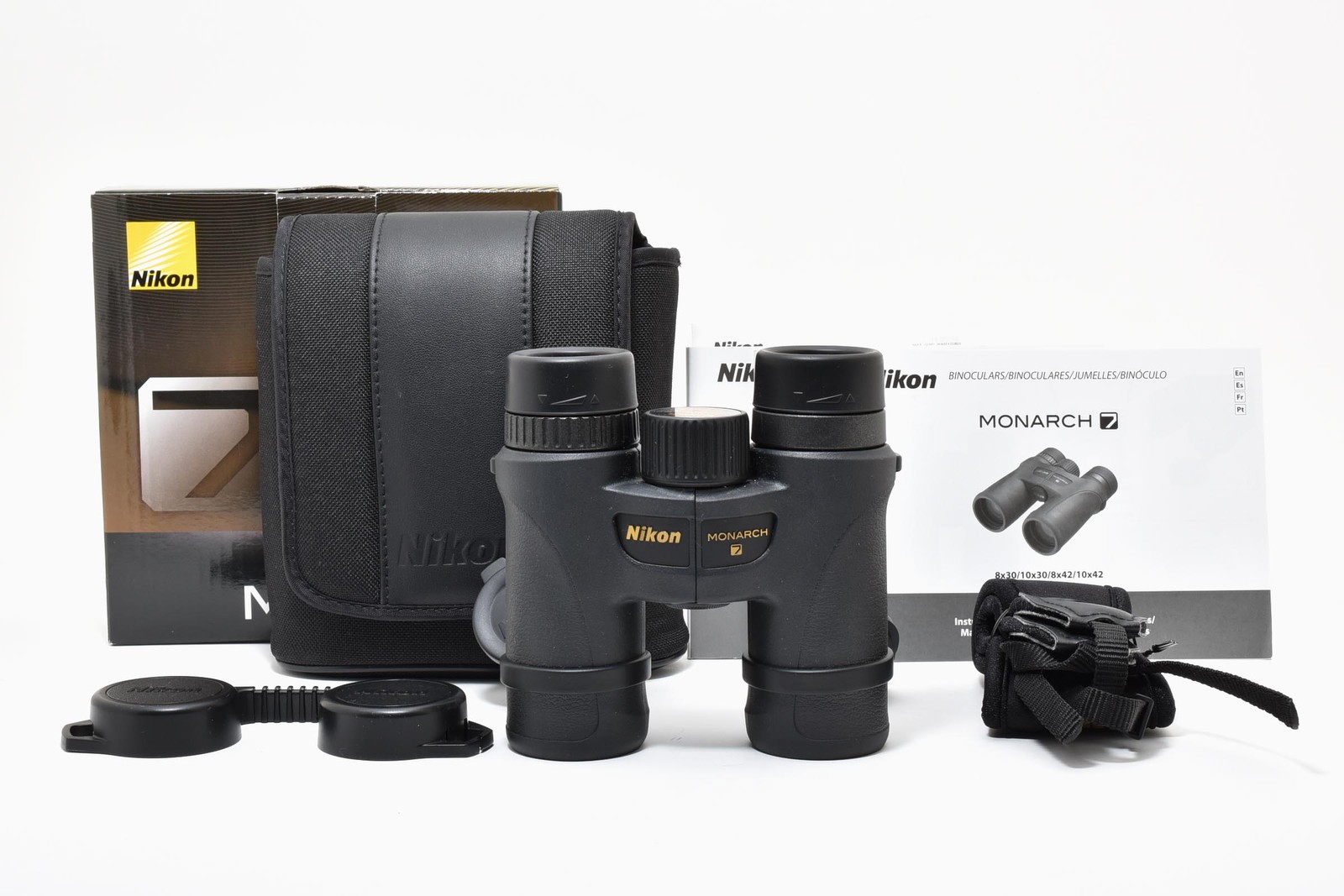 [Almost Unused] Nikon MONARCH 7 Binoculars WaterProof 8x30 8.3° W/BOX From JAPAN