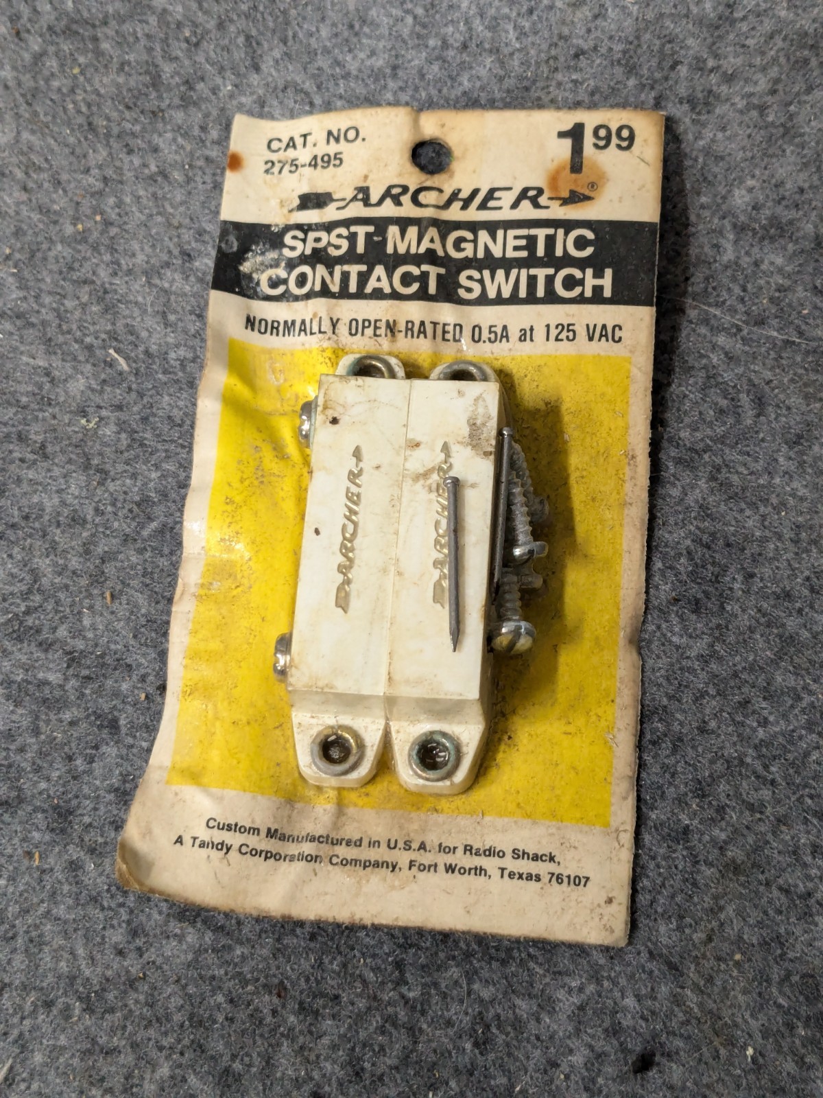 New Sealed Archer SPST Magnetic Contact Switch 275-495 For Door & Window Alarms