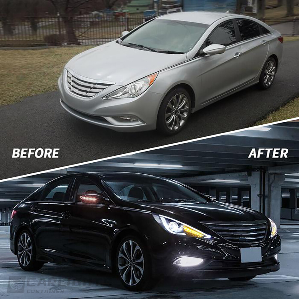 For 2011-2014 Hyundai Sonata VLAND Headlights+Tail Lights+LED Kits w/Sequential