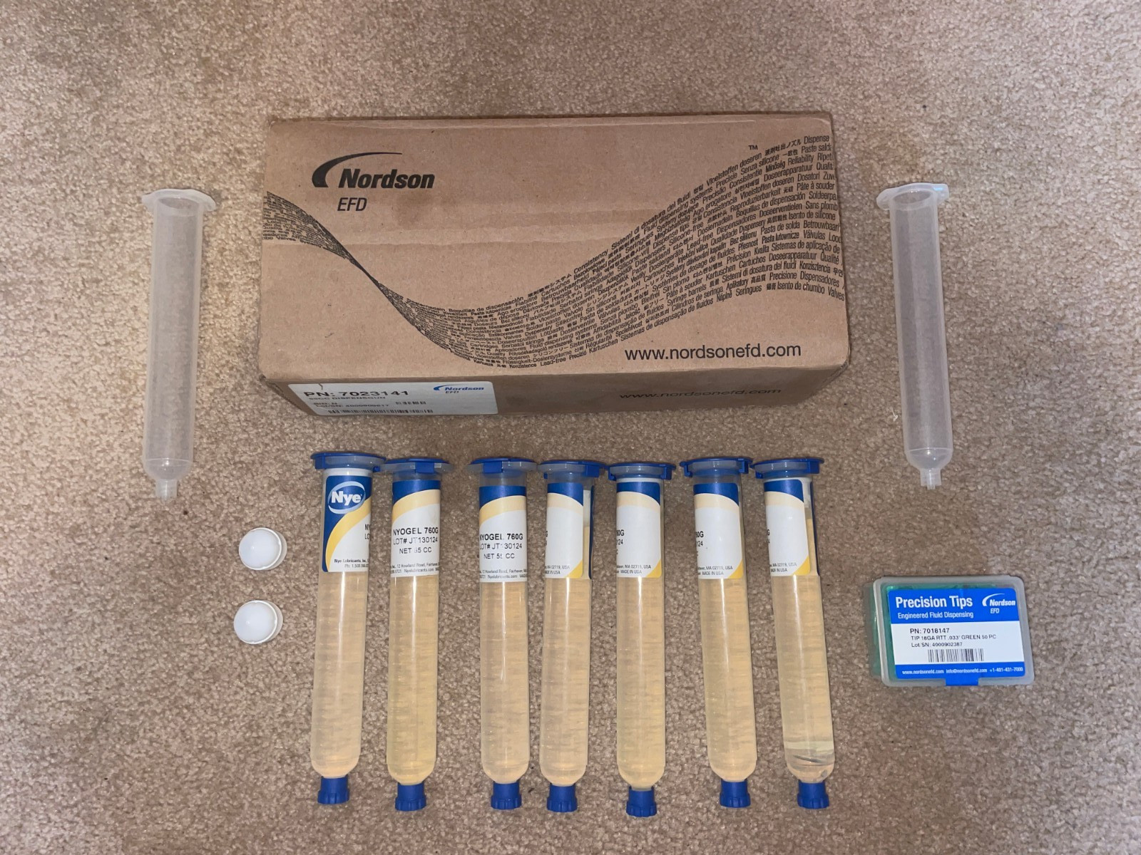 Nordson NYOGEL Kit - EFD 7023141 Gun, with 7 55cc Nyogel tubes