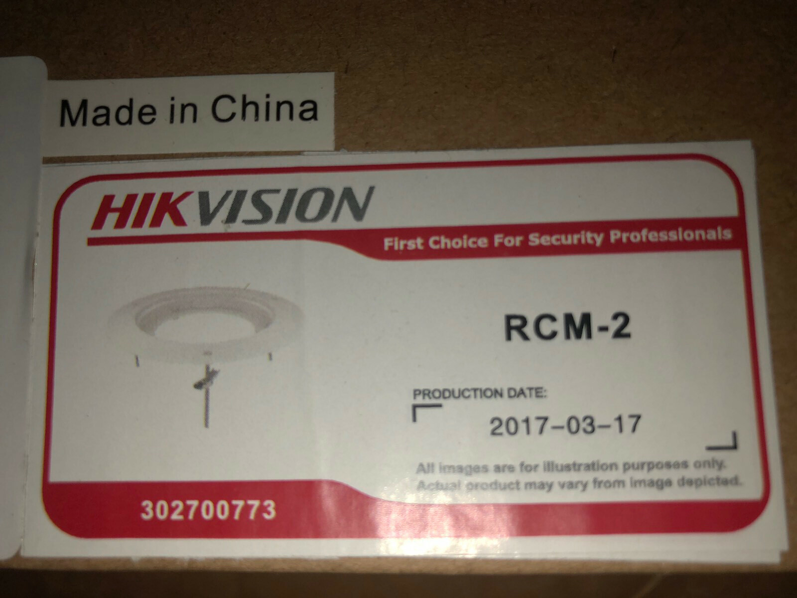 Hikvision RCM-2 In Ceiling Mount Bracket 4 TurboHD Analog Dome Security Cameras