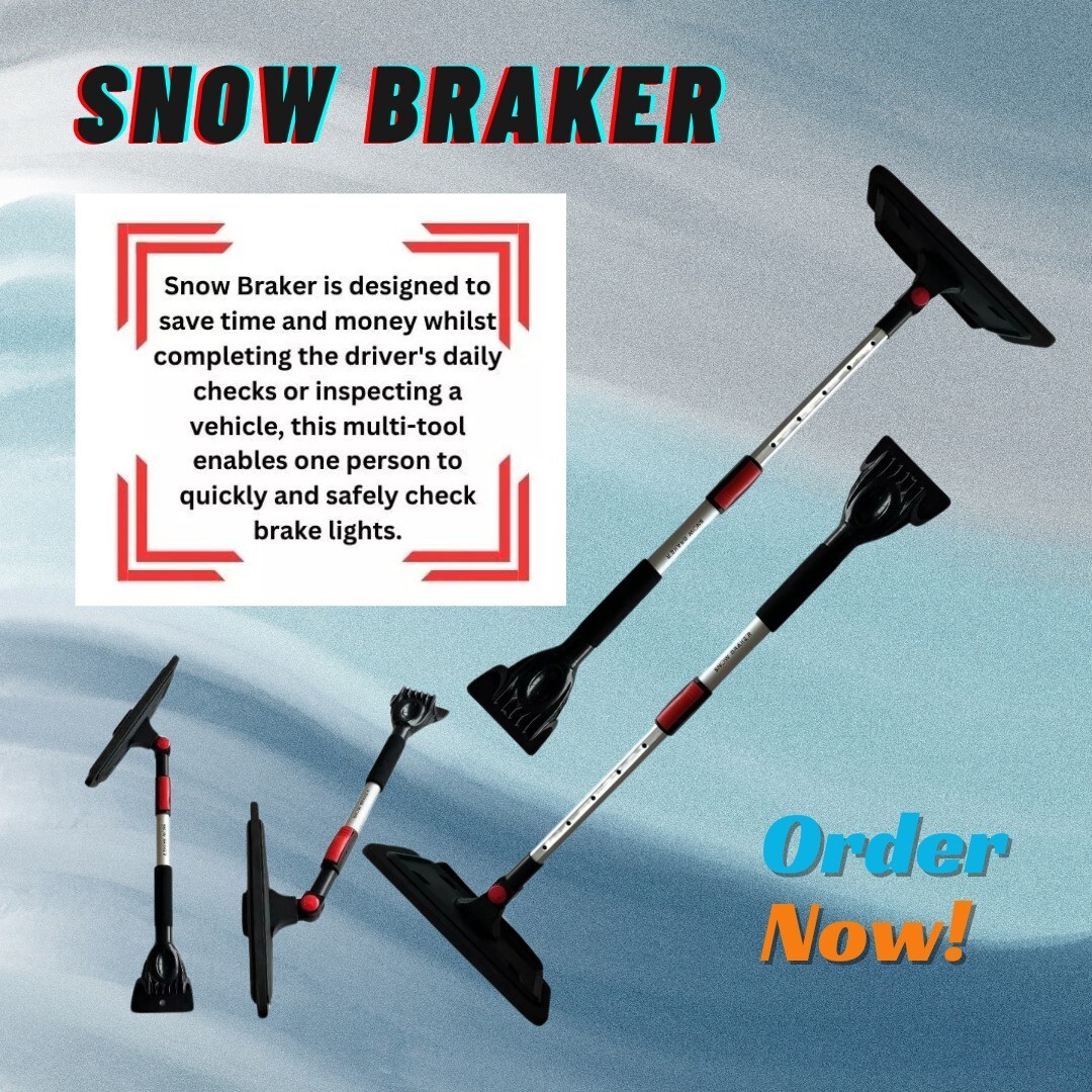Brake Pedal Depressor  2-1n-1 Extendable Snow Car Windscreen Ice Scraper