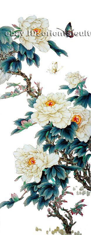 Chinese 100% real natural silk thread,su hand embroidery kits:peony butterflies