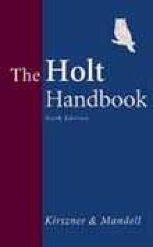 Holt Handbook - Hardcover By Kirszner, Laurie G - GOOD
