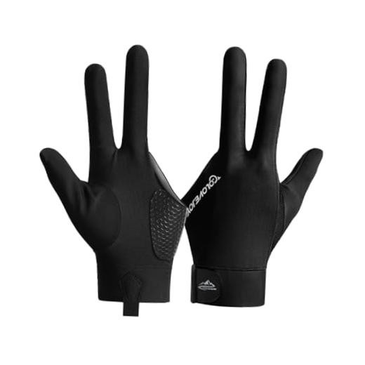 Pool Glove Left Hand, Billiard Pool Gloves for Left Hand 3 Finger, Black2