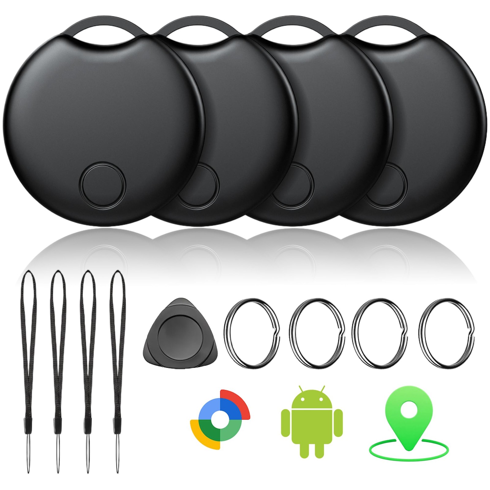 Air Tracker Tags 4 Pack - IP67 Waterproof Bluetooth Tracker, 2 Year Battery