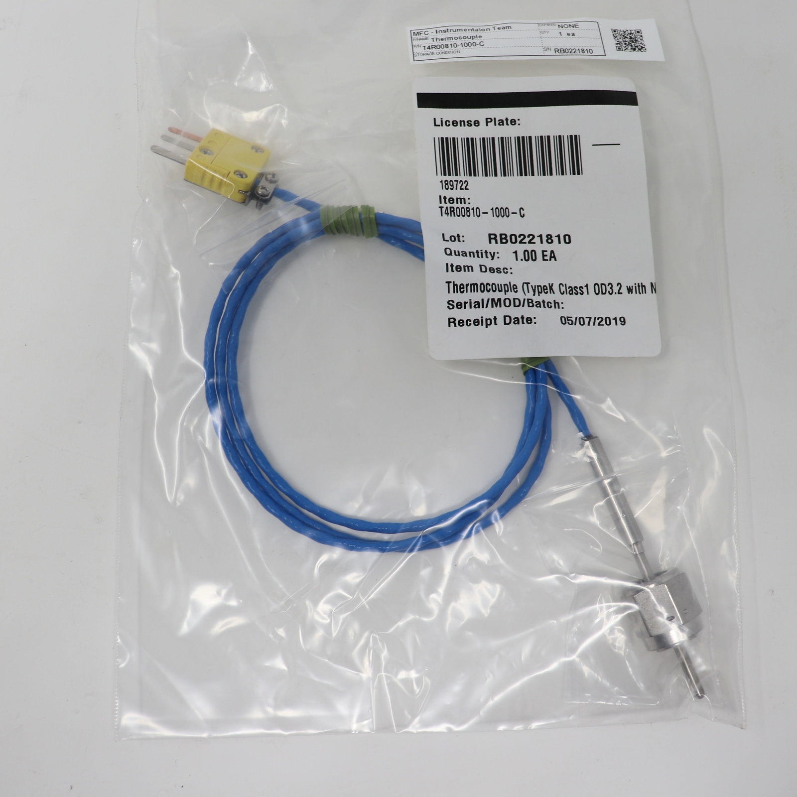 ARI Aeropak Type K Class 11 OD3.2 Thermocouple w/ Probe T4R00810-1000-C