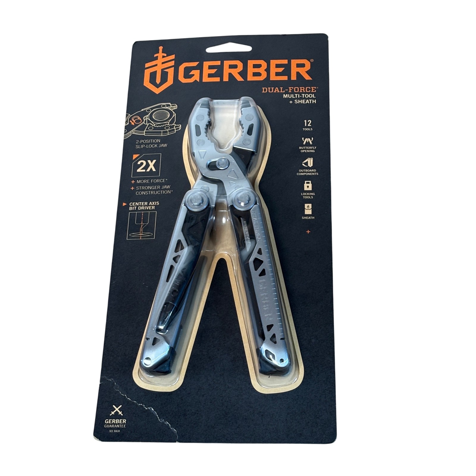 Gerber Legendary Knives Dual-Force 31-003585 Blk/Chrome 12-Tool Multi Tool 6906