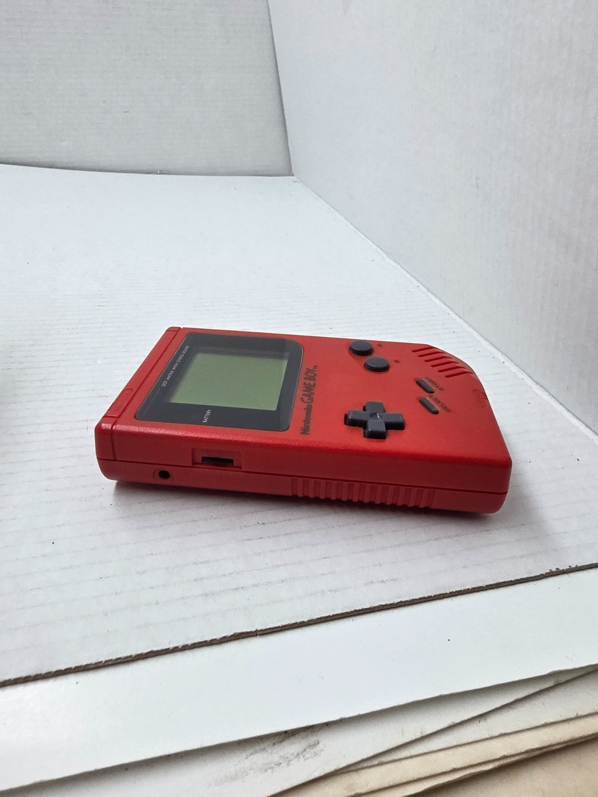 RED Gameboy Original DMG-01 Console Tested and Working Good #B16