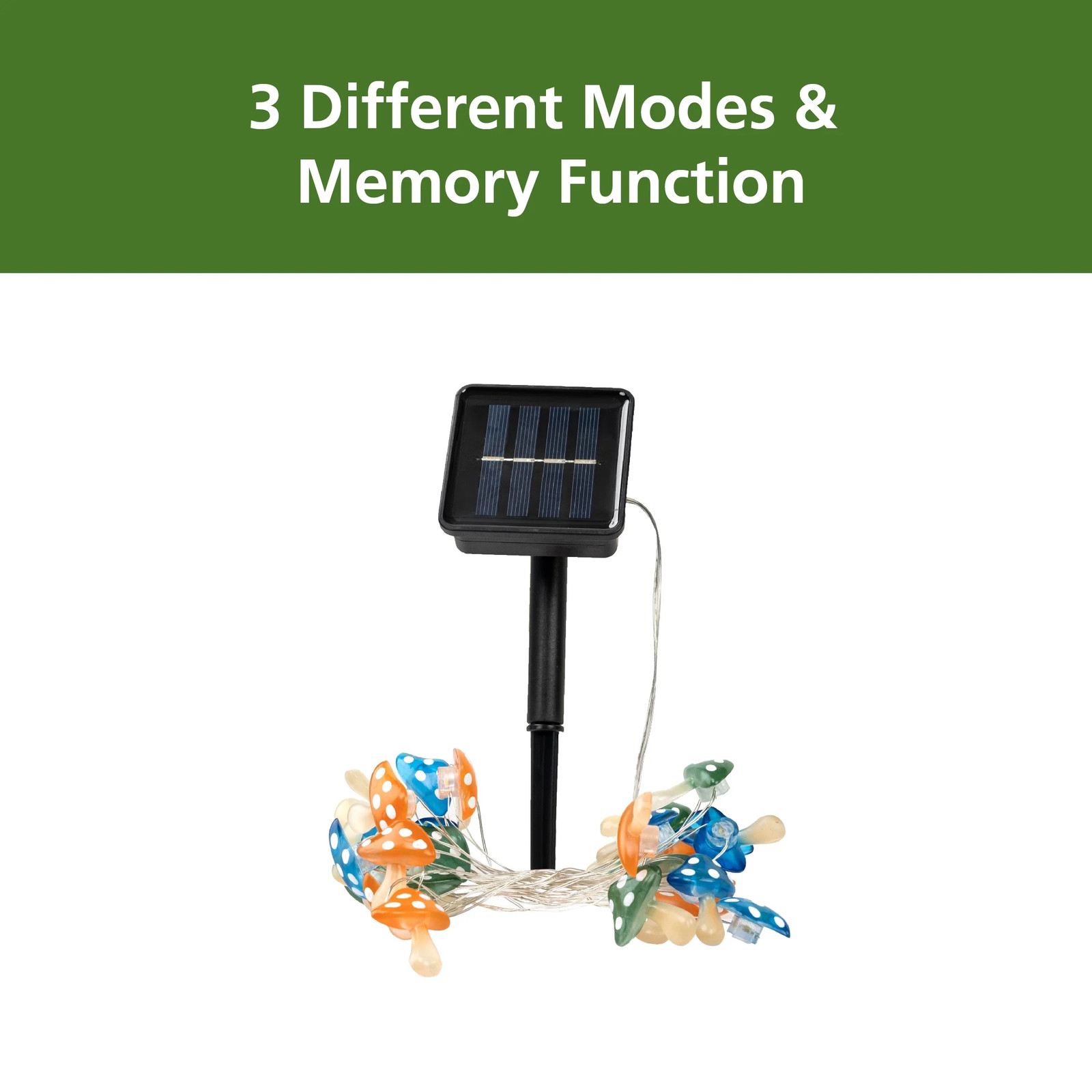 Solar 30 Count Mushroom Light