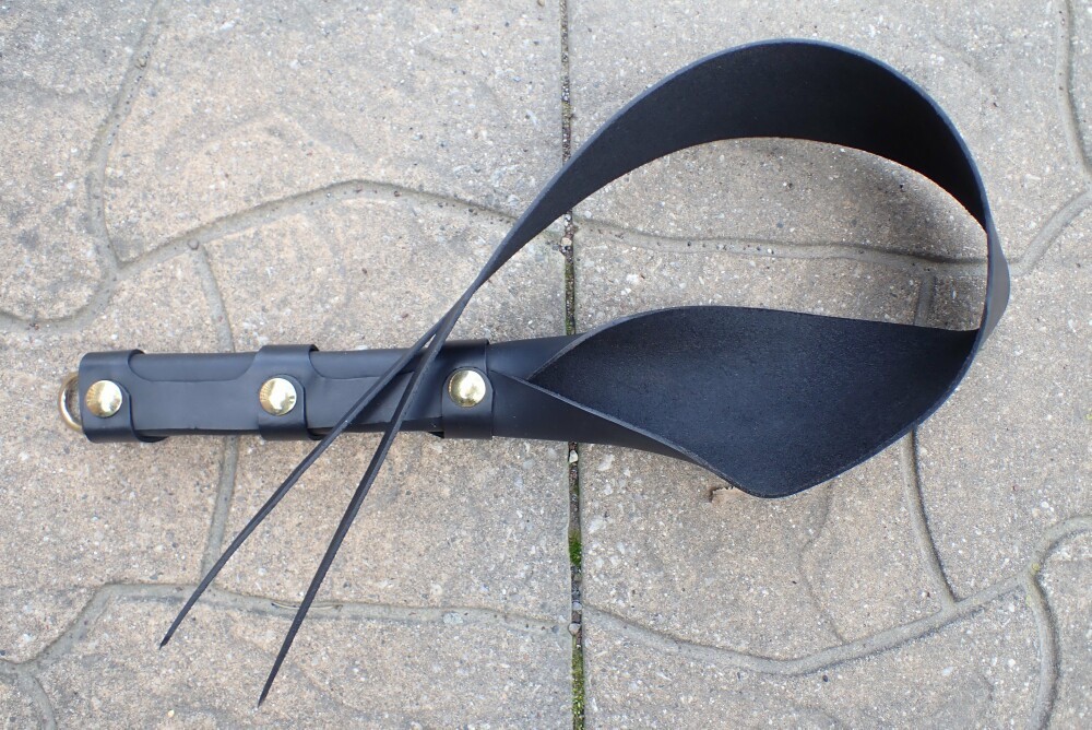 NEW BLACK Leather Dragons Tongue with Dual Viper Tips - Riding Crop Quirt