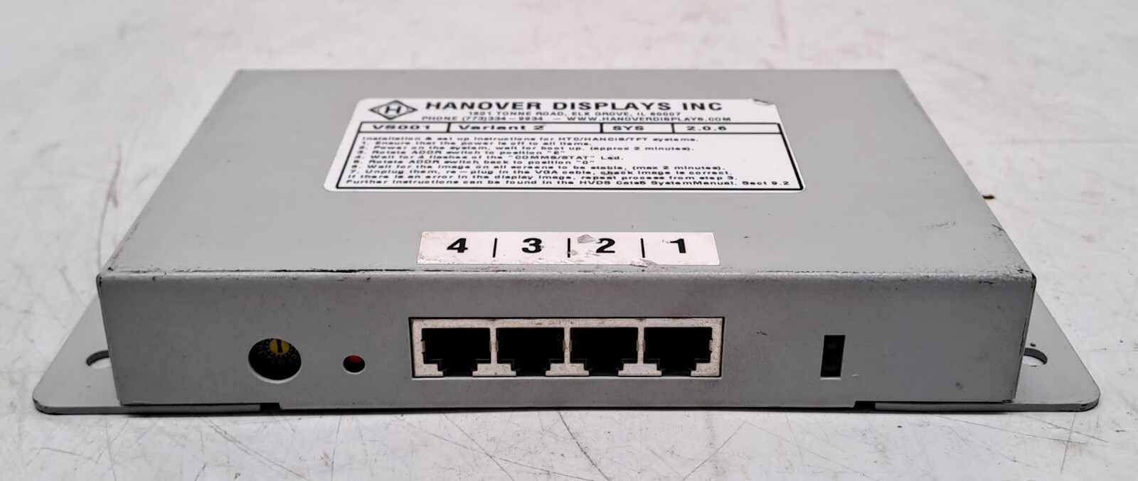 HANOVER DISPLAYS VS001 VIDEO DISTRIBUTION UNIT