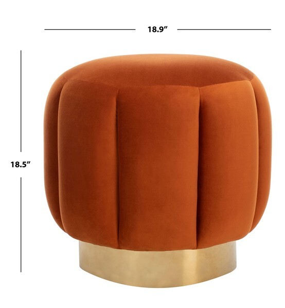 Safavieh MAXINE CHANNEL TUFTED OTTTOMAN, Reduced Price 2172733403 SFV4707E