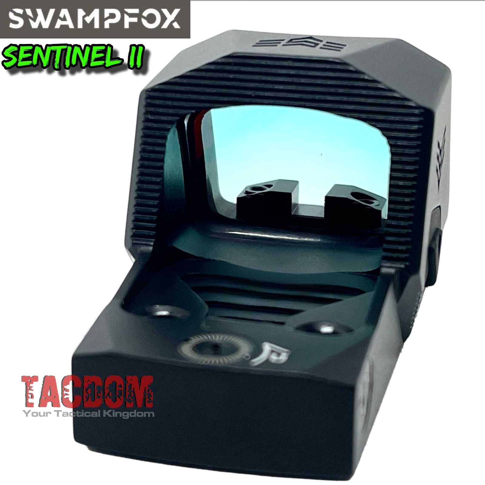 SwampFox SENTINEL II 2 Red Dot RMSc Pattern CUT Optic w/ BACKUP REAR SIGHT