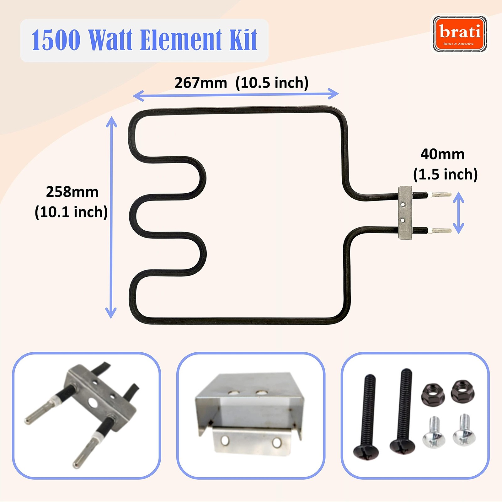1500 Watt Heating Element Kit Replacement part for Masterbuilt 30-inch electr...
