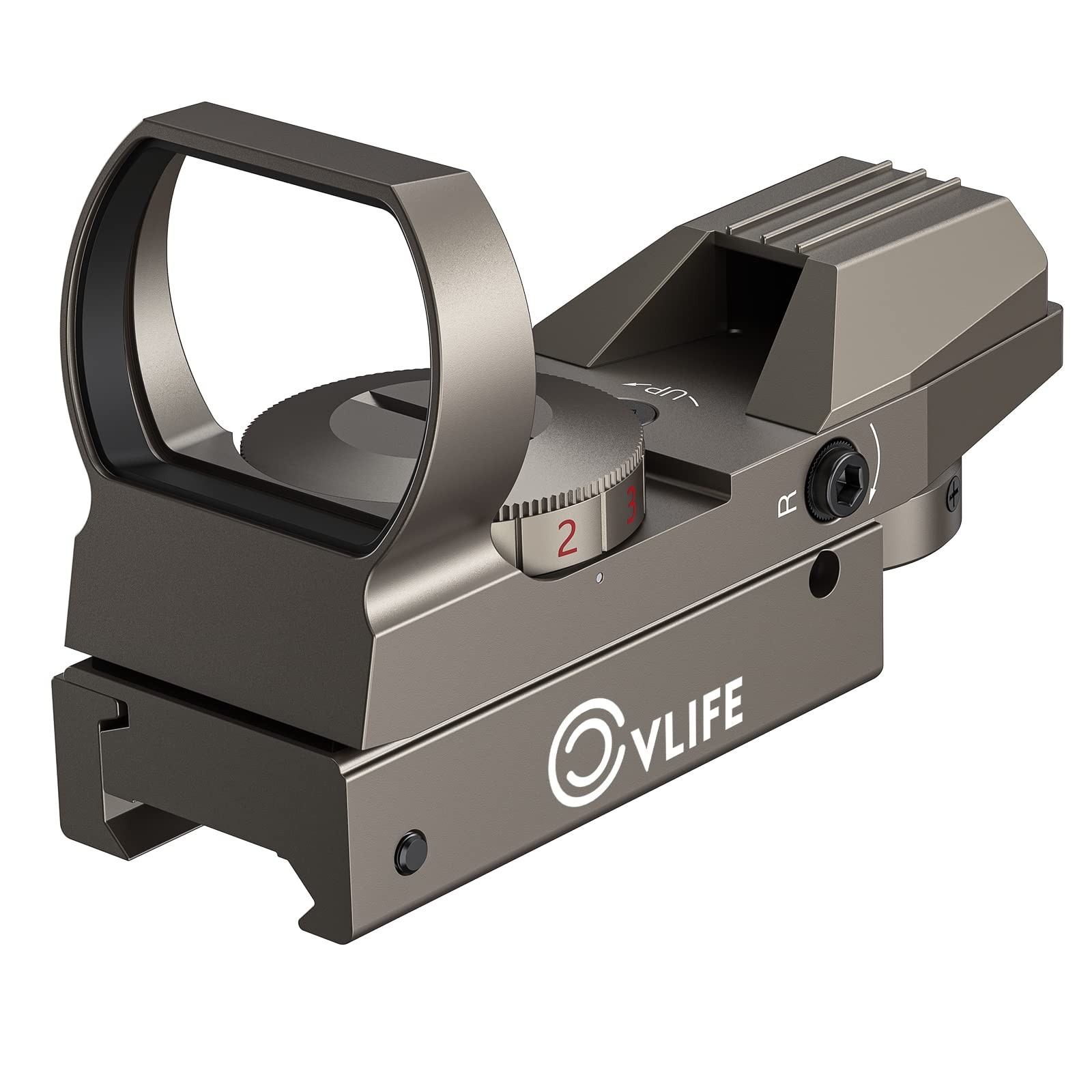 CVLIFE 1X22X33 Red Green Dot Gun Sight Scope Reflex Sight with 20mm Rail Grey