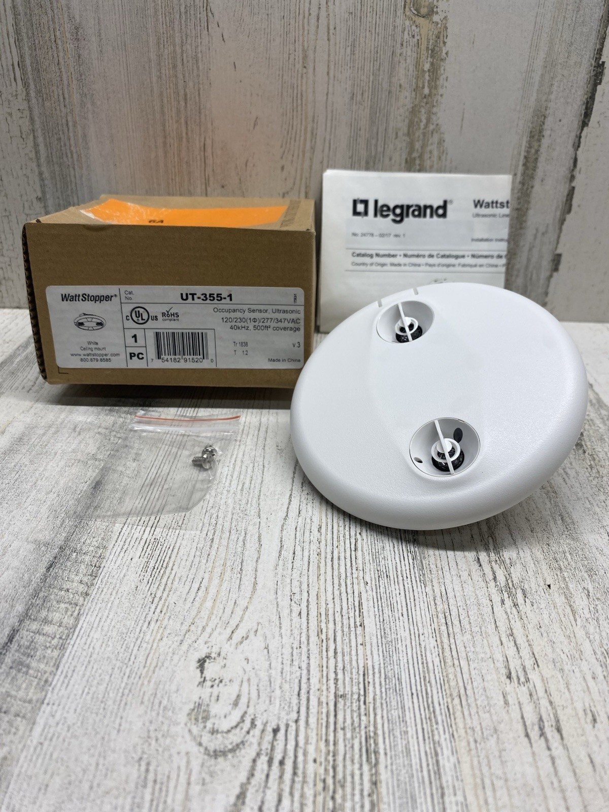 Legrand Wattstopper Occupancy Sensor Ultrasonic UT-355-1