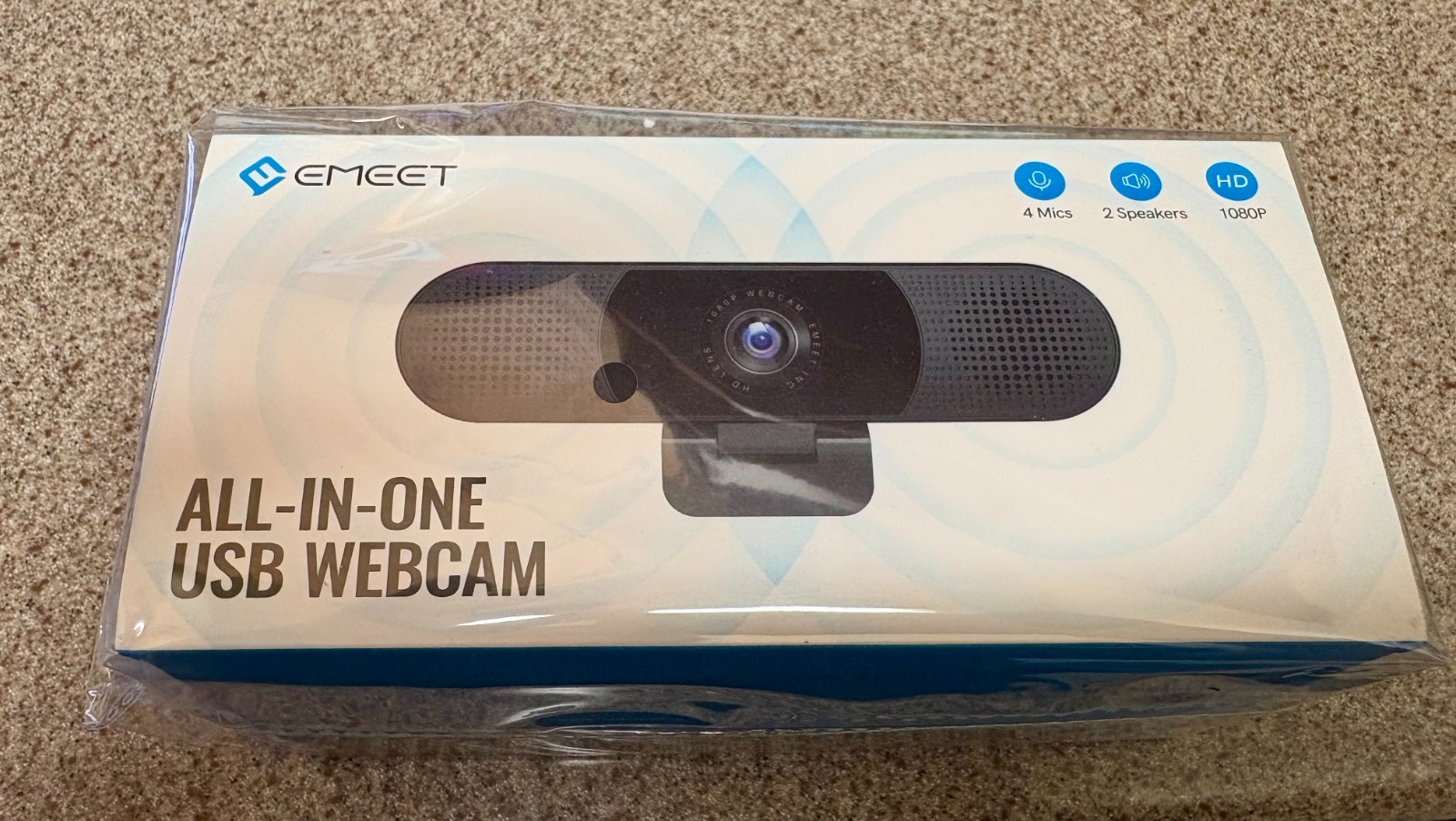 EMEET C980 Pro OEM 1080P HD USB Webcam 4 Mics And 2 Speakers Brand New In Box