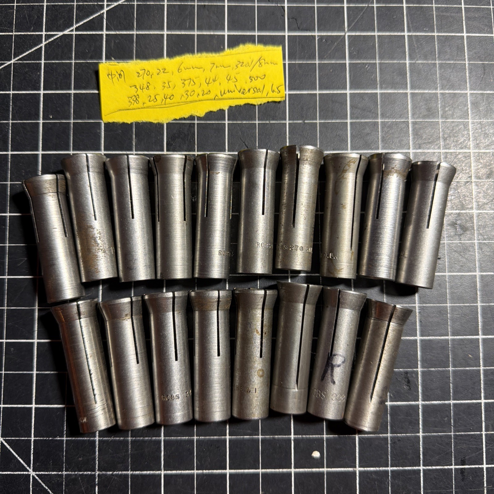 Set of 18X RCBS bullets puller collars most popular calibers