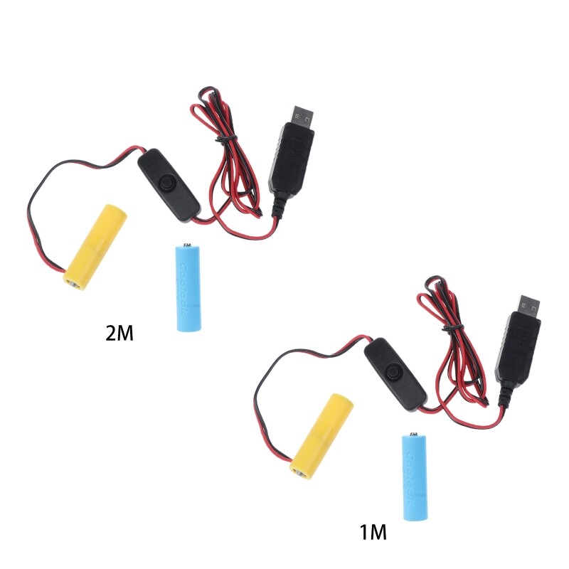 USB Power Supply Cable AA Battery 3V Replace 2 AA Batteries