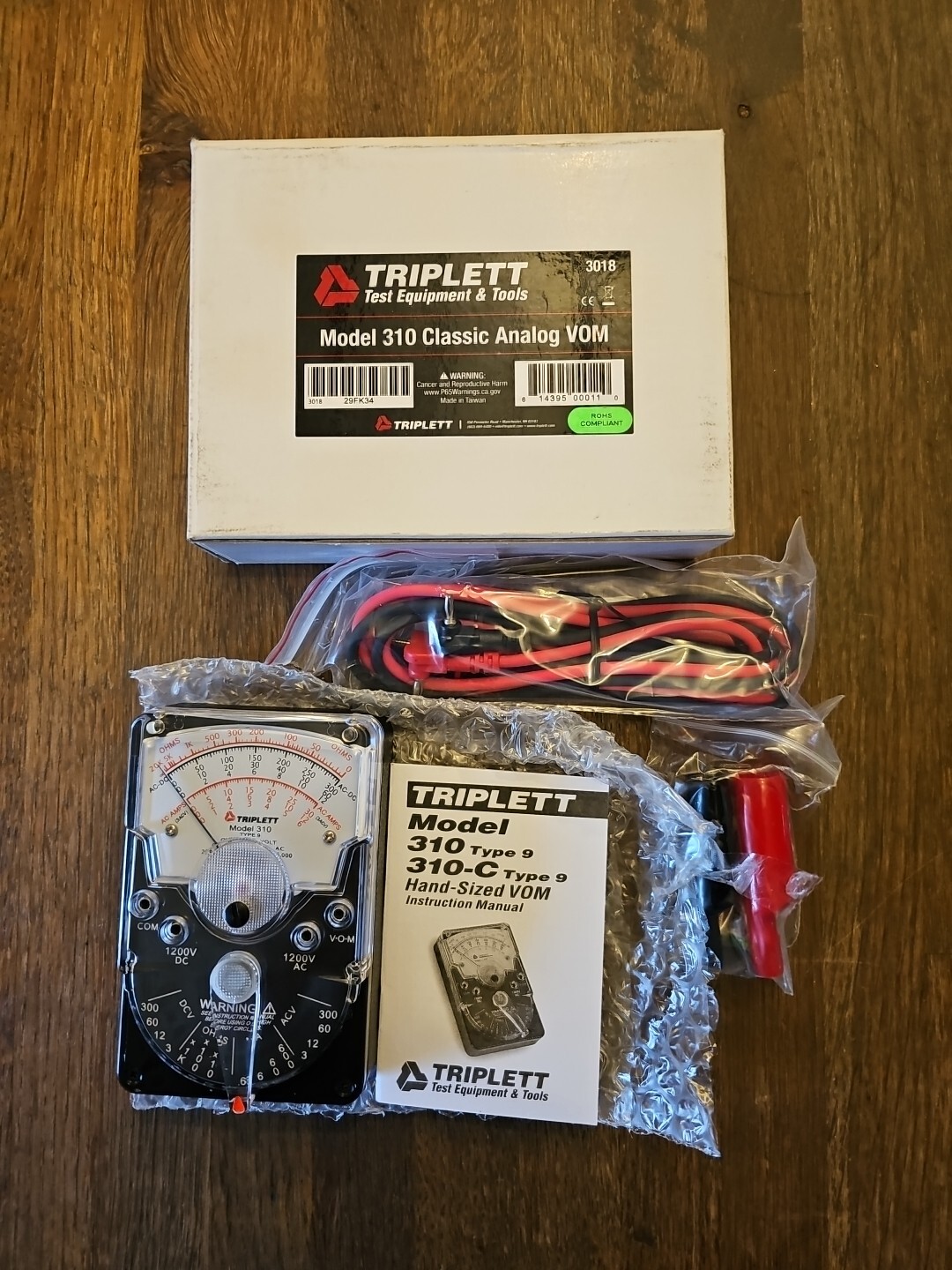 Triplett 310 Classic Analog Voltmeter - Part # 3018 (New)