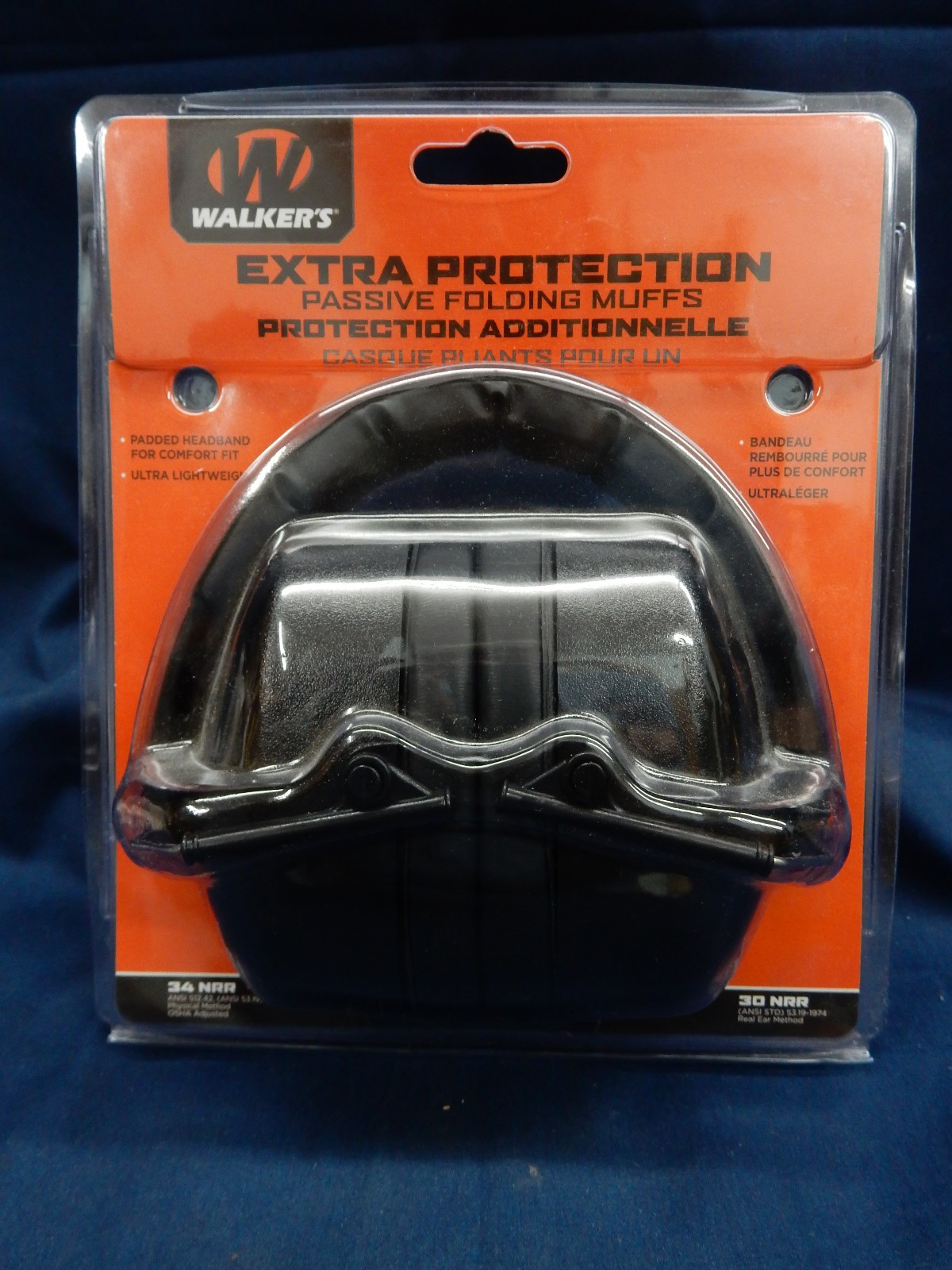 Walker's Passive Folding Hearing Protection Earmuffs GWP-EXFM3 30 dB