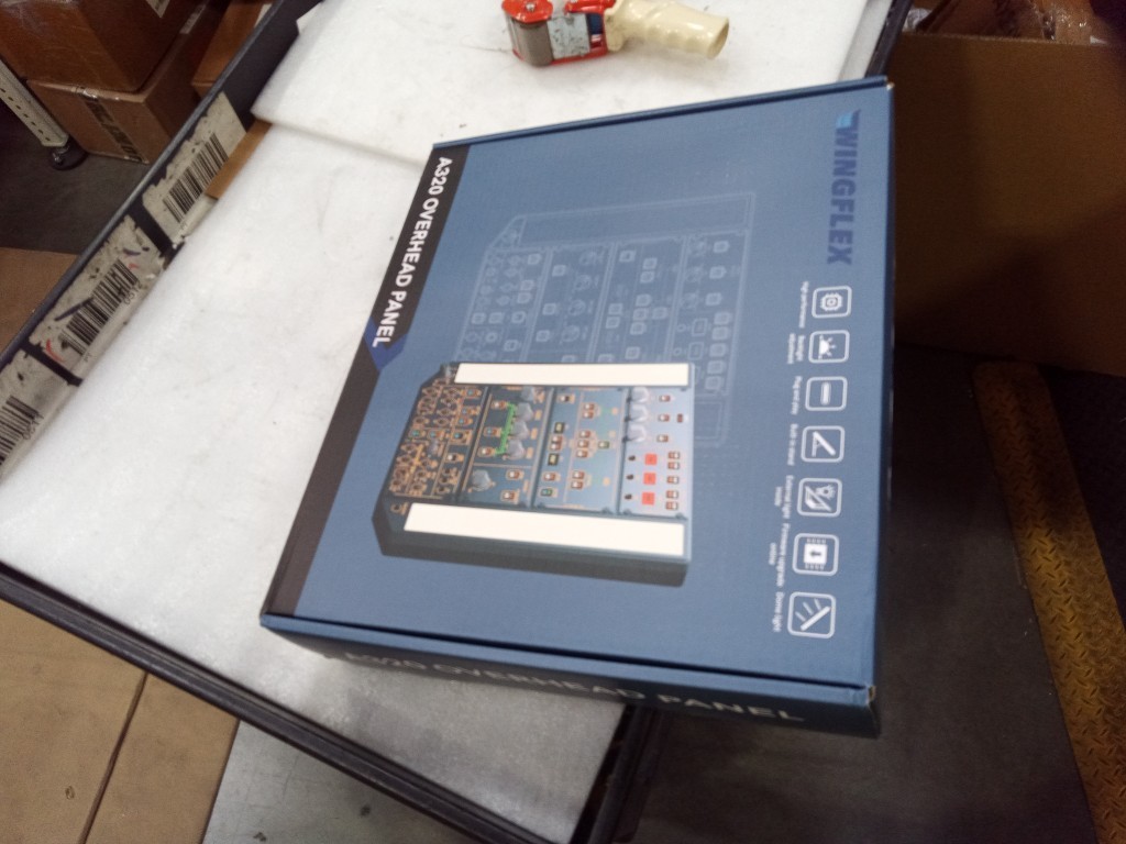 WINGFLEX A320 Overhead Panel with IRS & Lighting Panels Designed Open box