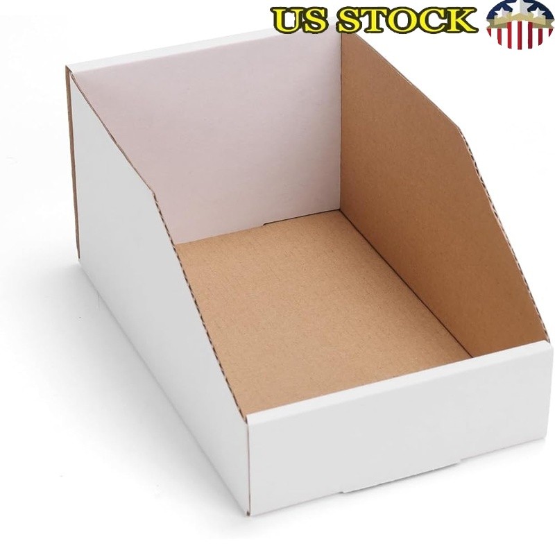 Cardboard Storage Bins 35 Pack Organizer Easy Assembly Labeling Tool Parts Snack