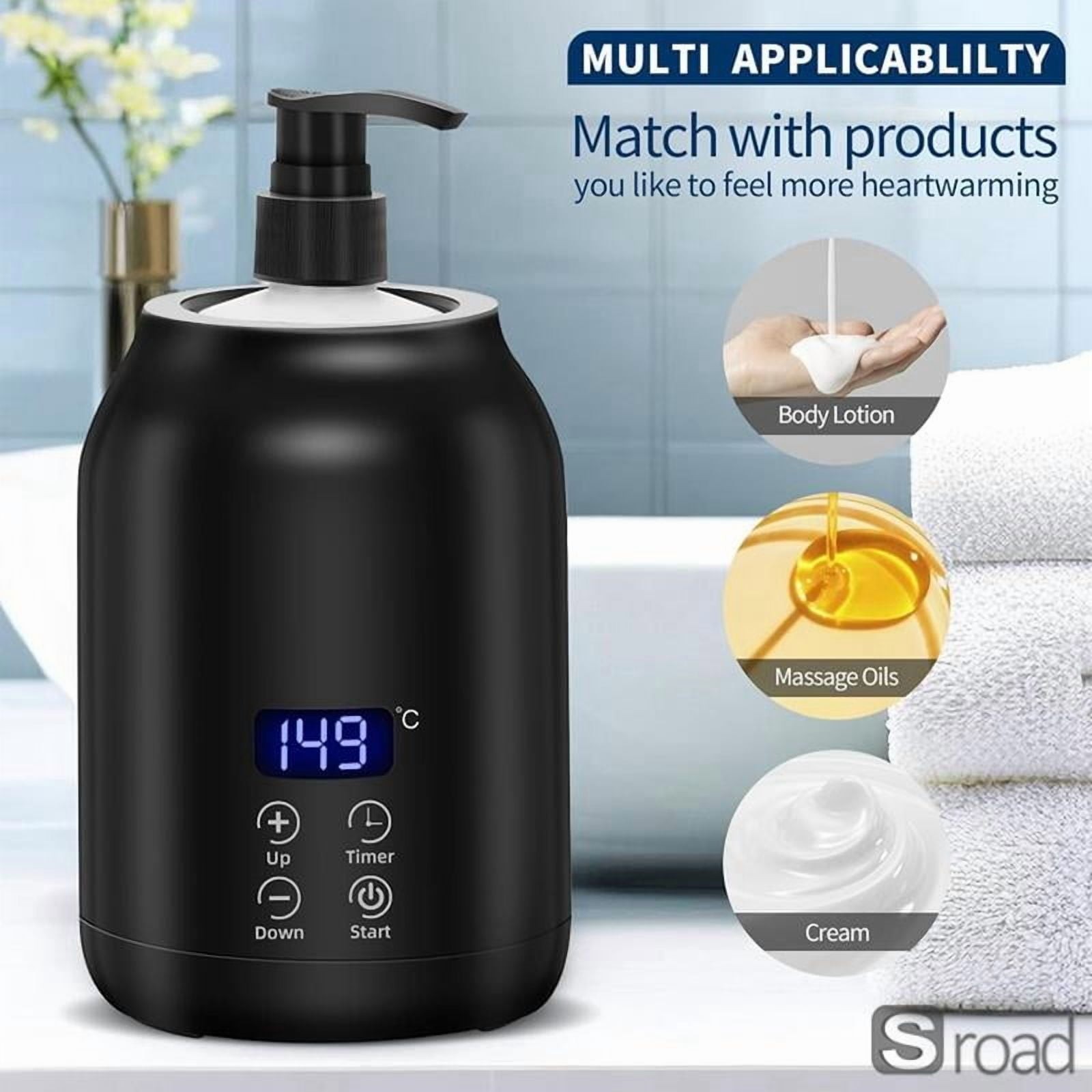 Electric Massage Oil Warmer, Digital Temperature Control With 2 Glass Bottles