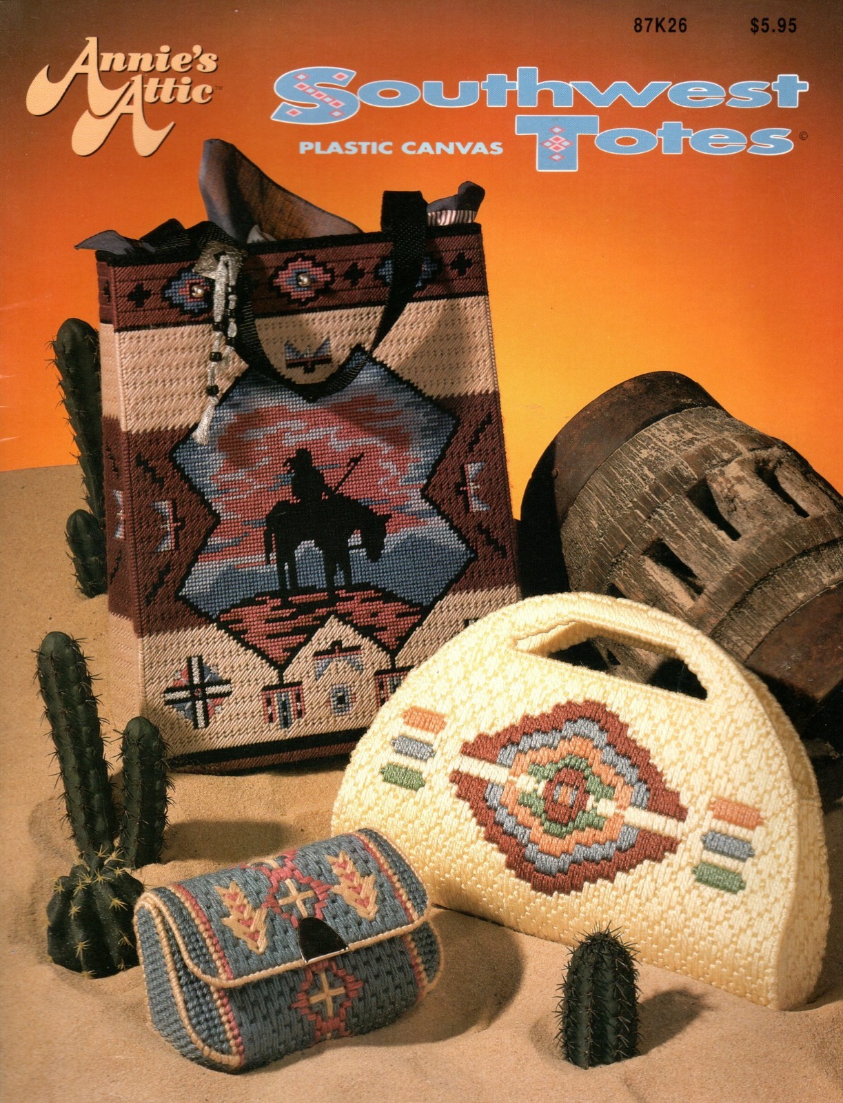 Annie's Attic 87K26 SOUTHWEST TOTES Plastic Canvas Pattern Leaflet