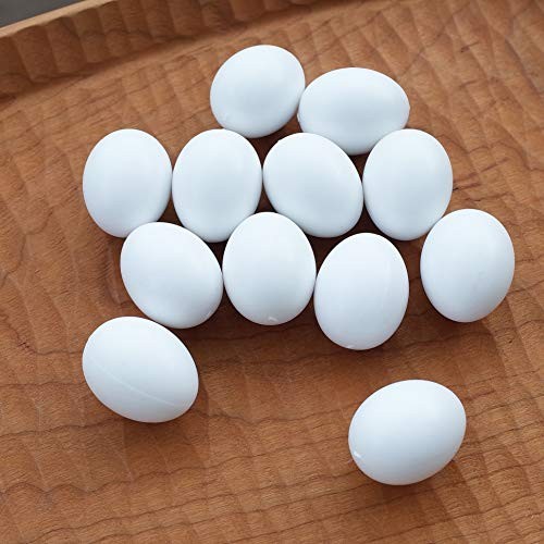 12 Pcs Solid Plastic Parrot Eggs for Birds - Trick Eggs